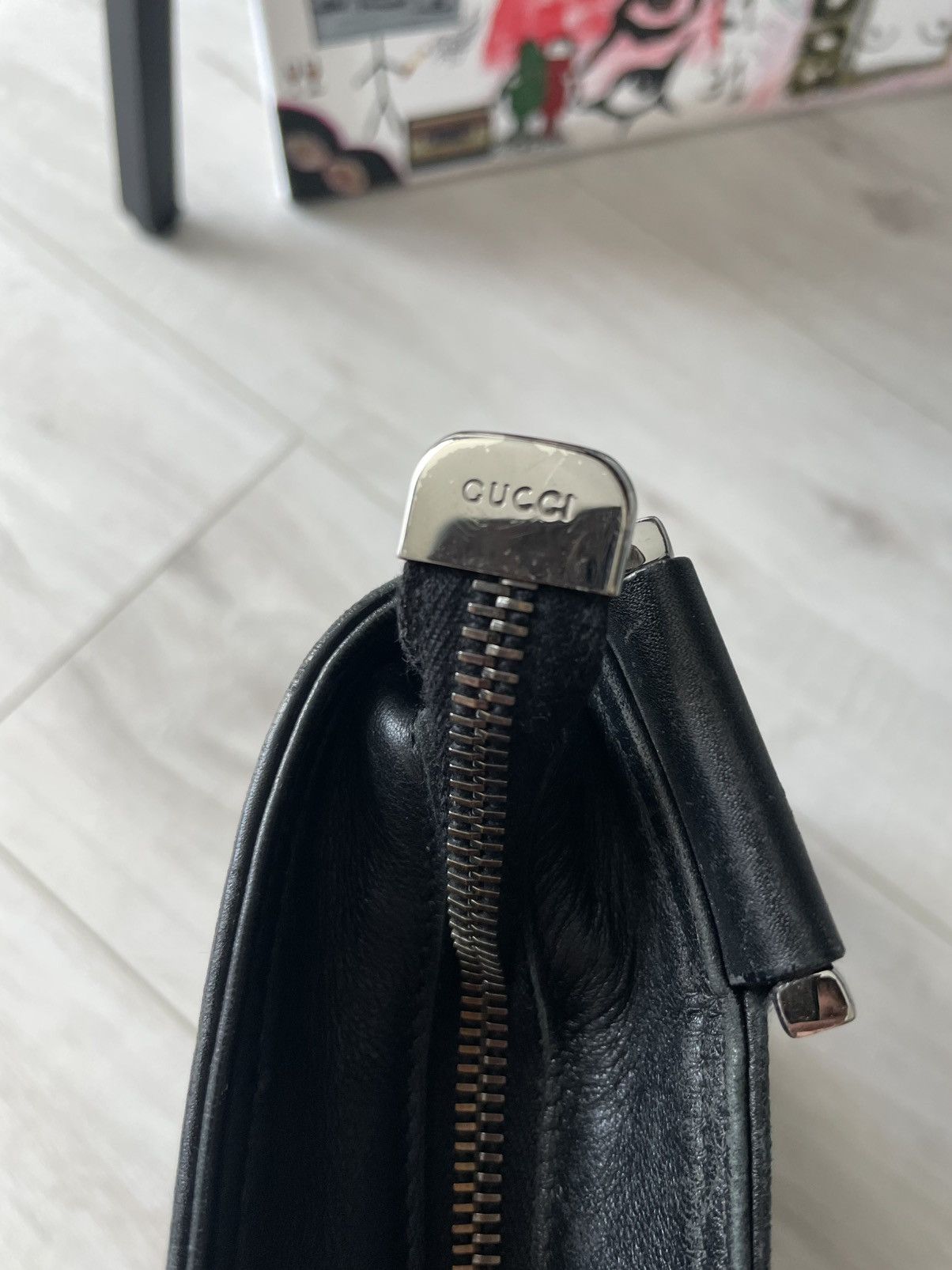 Gucci Gucci Guccissima Messenger Bag Black Monogram Size ONE SIZE - 10 Thumbnail