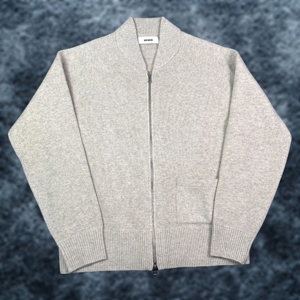 Buck Mason Buck Mason Heritage Full Zip Cardigan Sweater Mens M Heather Elk Merino Wool, Regular, Casual Knit, Buck Mason, Cardigan, Wool, Heather Elk, M, Mens Size US M / EU 48-50 / 2 - 1 Thumbnail