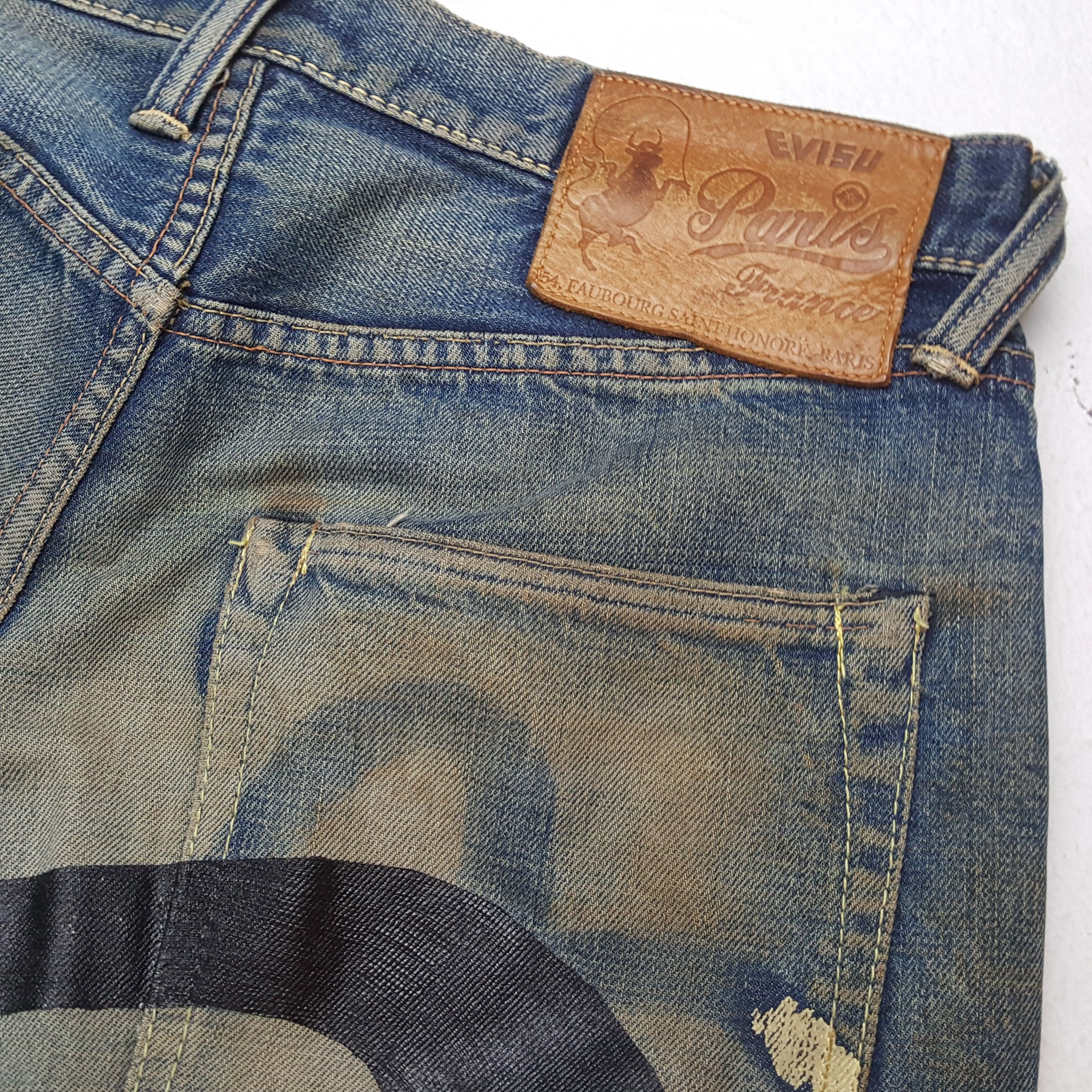 Evisu × Japanese Brand × Vintage Vintage EVISU Japanese Brand Daicock Custom Distressed Jeans Size US 30 / EU 46 - 14 Thumbnail