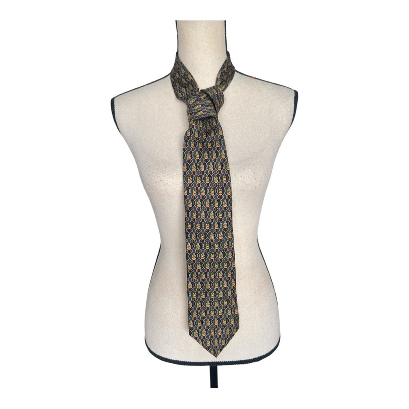 Dior Dior Gold and Blue Tie Accessories Size ONE SIZE - 1 Thumbnail