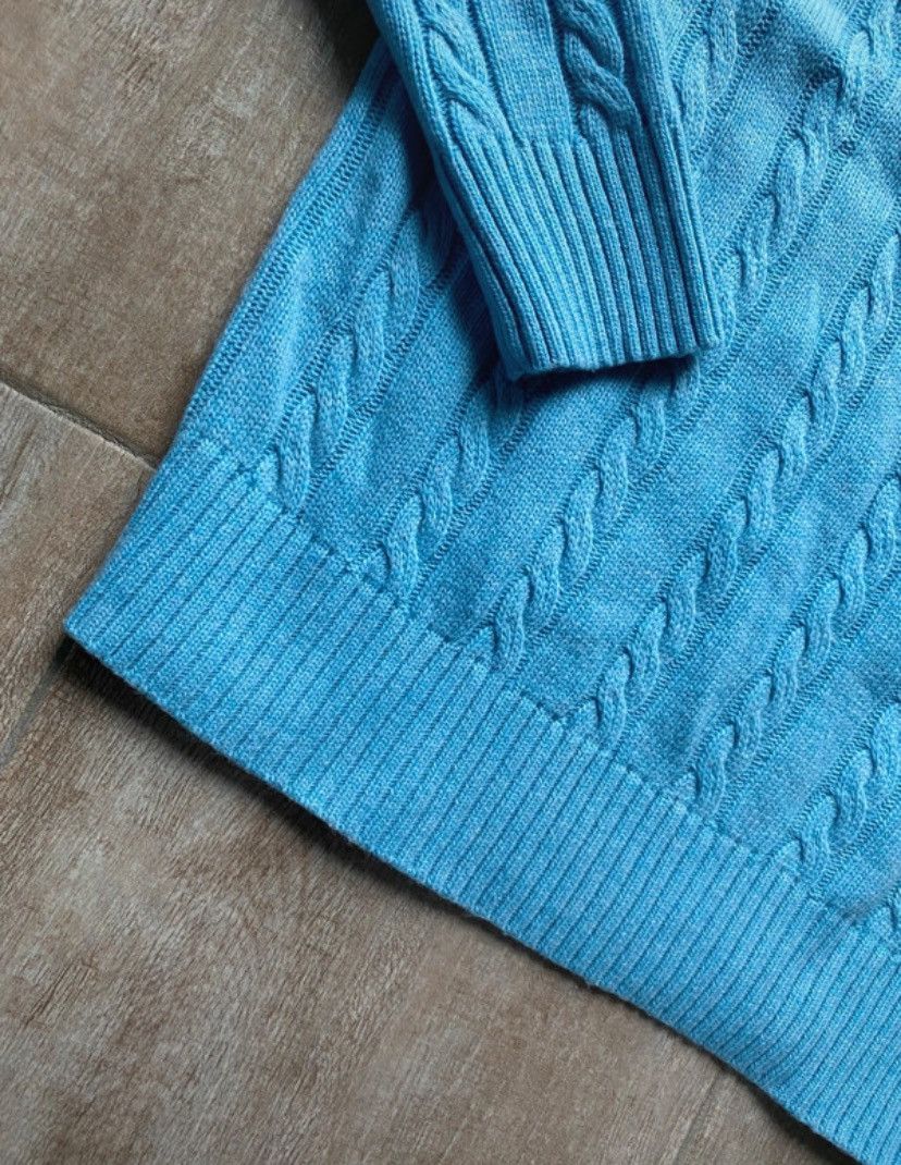 Polo Ralph Lauren Ralph Lauren Sweater mit Zopfmuster in Hellblau | Größe L Size US L / EU 52-54 / 3 - 6 Thumbnail