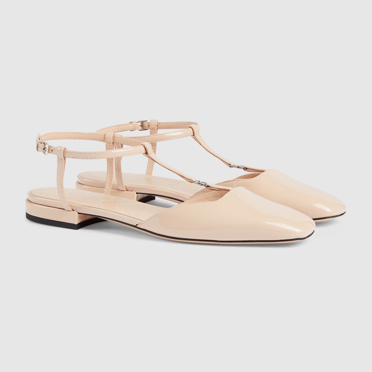 Gucci o1s1wg110125 Double G Ballerina Flat in Light Pink Size US 7.5 / IT 37.5 - 2 Thumbnail