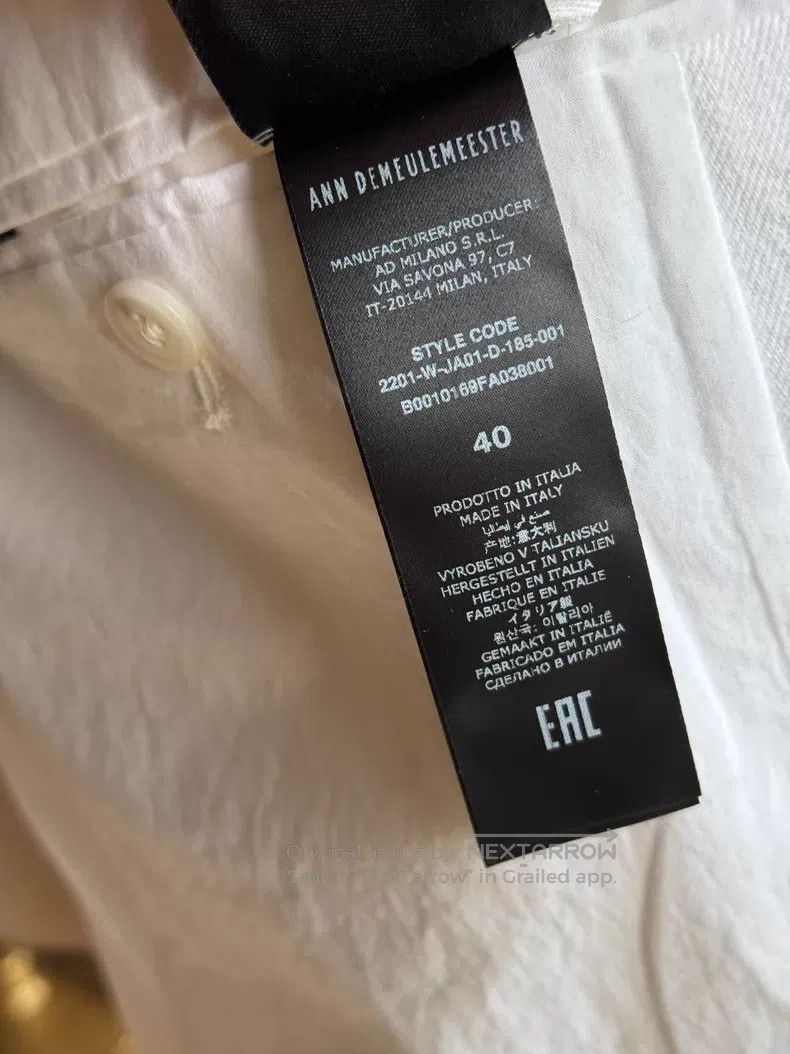 Ann Demeulemeester Ann Demeulemeester White Tie-Waist Loose Fit Suit Jacket Size S / US 4 / IT 40 - 7 Thumbnail