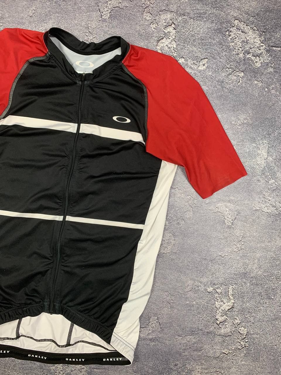 Oakley Oakley Men's Cycling Jersey Bike Shirt Red Black White Size US L / EU 52-54 / 3 - 3 Thumbnail