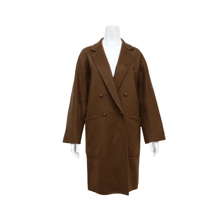 Max Mara Maxmara Classic Double-Breasted Long Coat in Beige 0079 Size M / US 6-8 / IT 42-44 - 1 Thumbnail