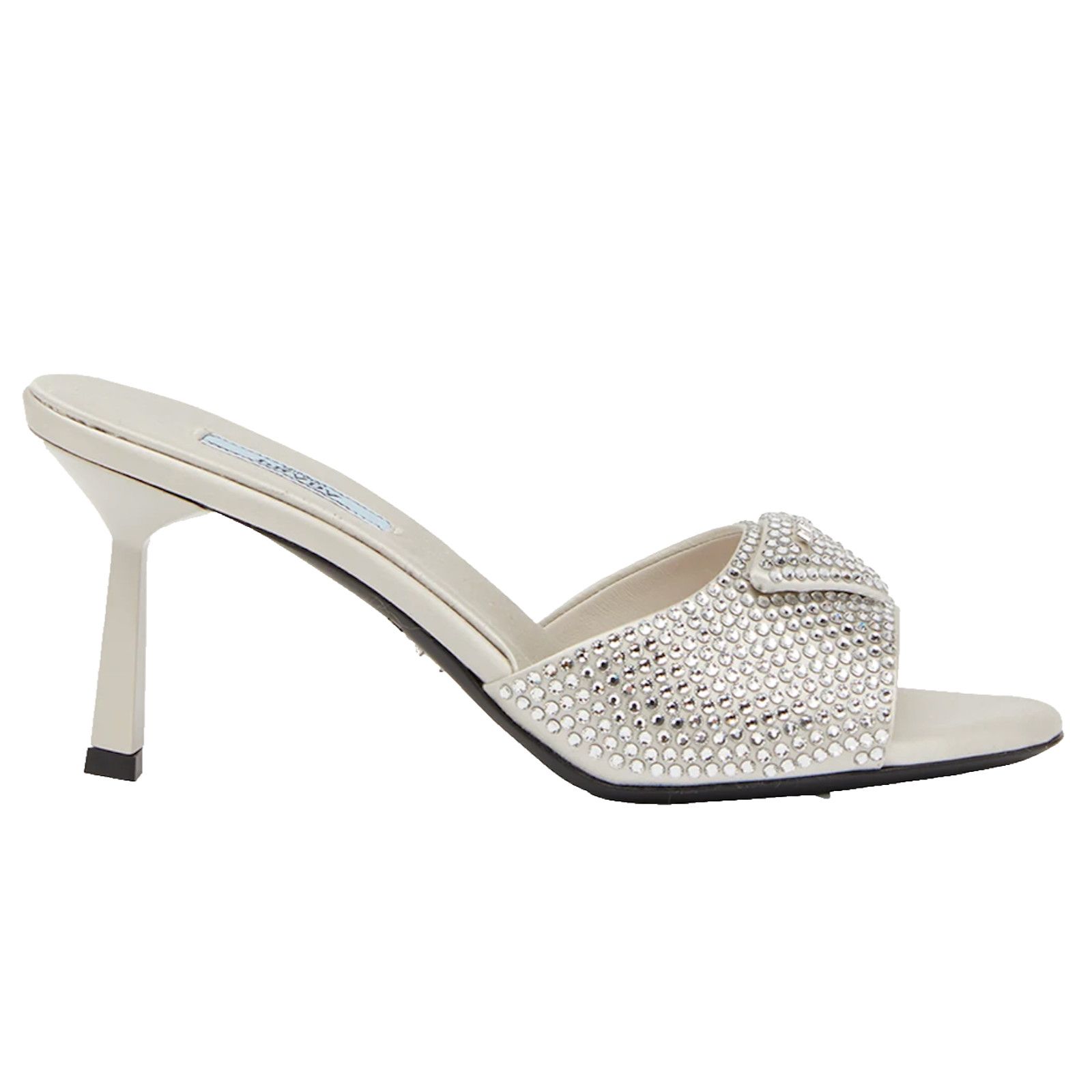 Prada Prada Crystal Satin Stiletto Perla Mule Heel Pump 36 Size US 6 / IT 36 - 1 Thumbnail