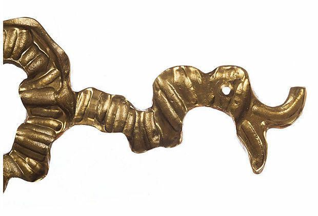Designer Brass Bow Wall Appliqué Size ONE SIZE - 4 Thumbnail