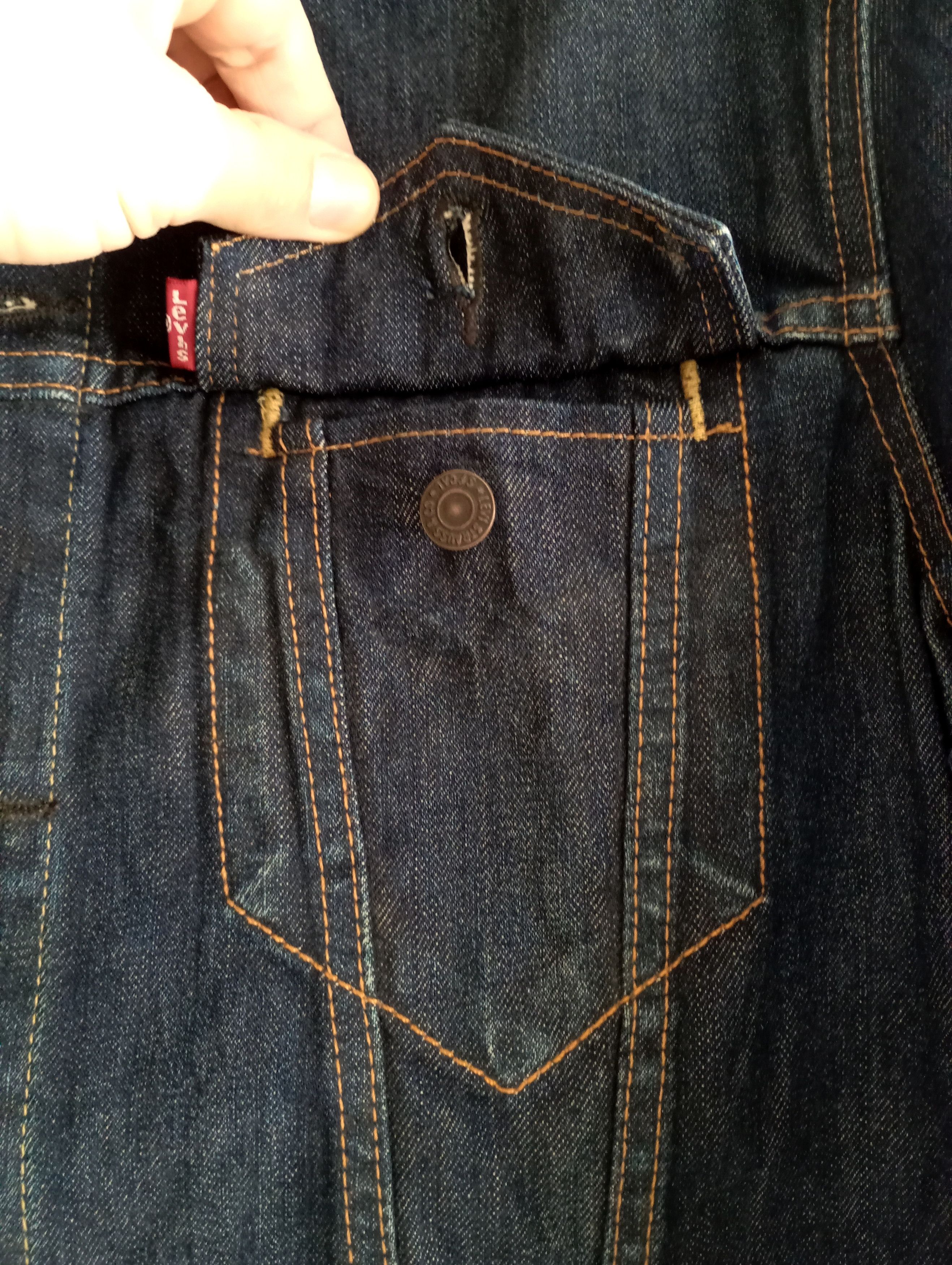Levi's Levi's Denim Indigo Trucker Jacket Biker Vintage Classic Y2K Size US XL / EU 56 / 4 - 5 Thumbnail