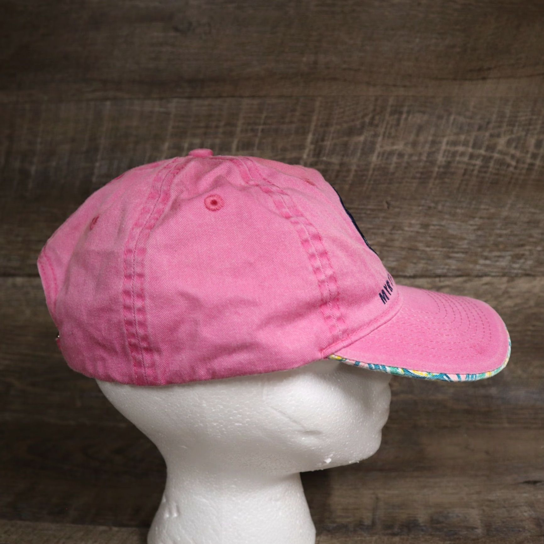 Vintage Saltwater Baseball Cap Myrtle Beach South Carolina SC Pink Womens Adjustable Adult One Size Cotton Embroidered Hat Pink 90s Casual Solid Size ONE SIZE - 3 Thumbnail