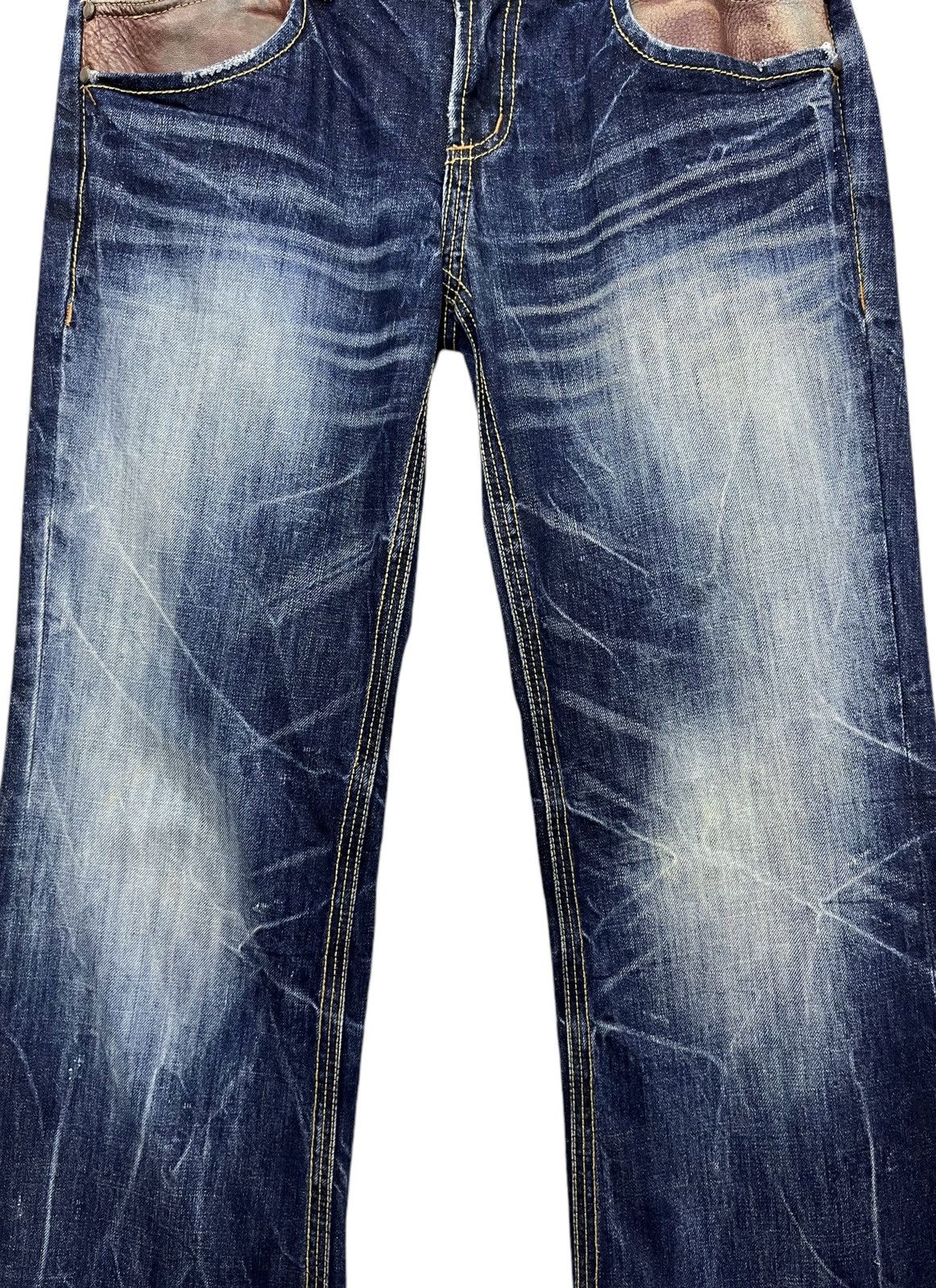 Beauty Beast 🔥LOLITA Vintage Exotic Washed Denim Sick Flare Jeans Size US 30 / EU 46 - 6 Thumbnail