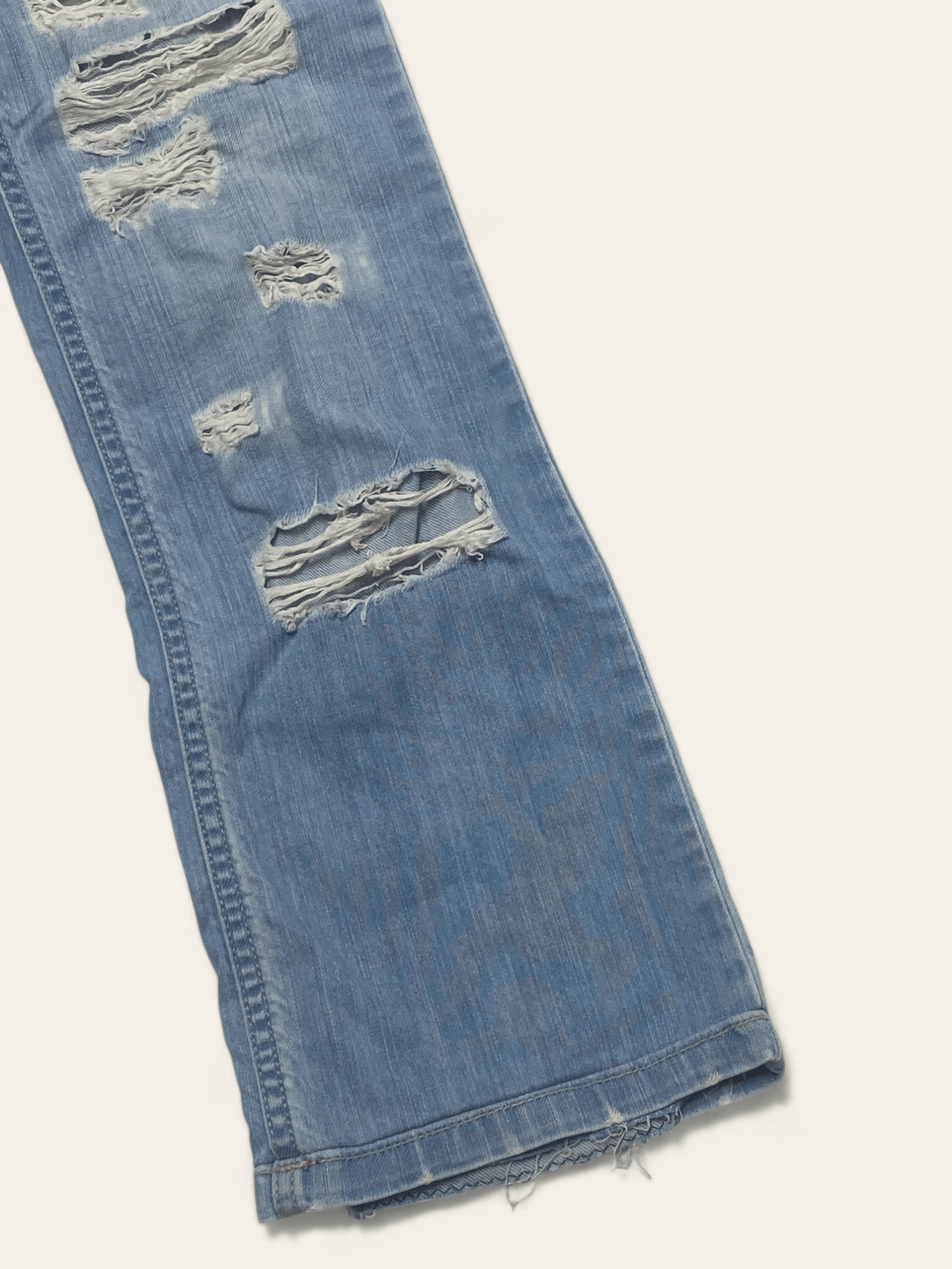 Armani Vintage ARMANI Ripped Pants Light Blue Sky Beautiful Y2k Size 29" - 2 Thumbnail