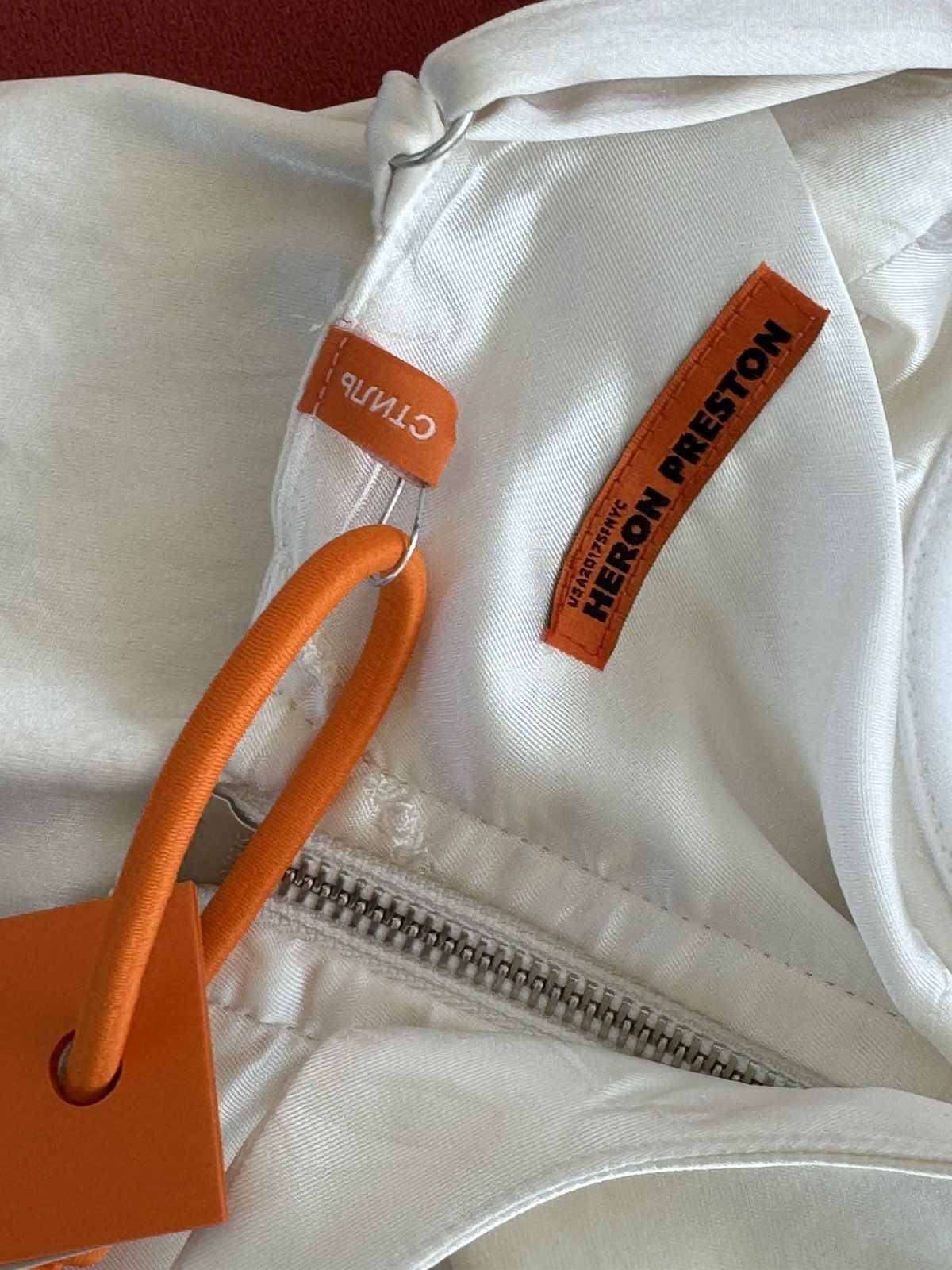 Heron Preston New Heron Preston cream stretch satin dress, size XS Size XS / US 0-2 / IT 36-38 - 11 Thumbnail