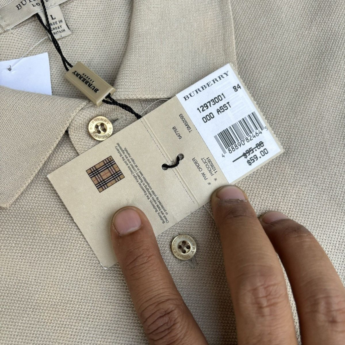 Burberry Burberry polo shirt Size US L / EU 52-54 / 3 - 3 Thumbnail
