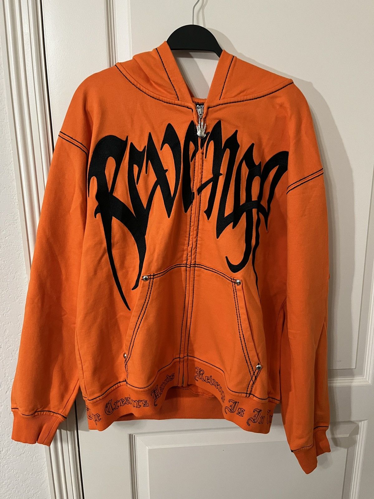 Revenge Revege Xxxtentacion Kill Contrast Zip Up Hoodie Orange Size US L / EU 52-54 / 3 - 1 Thumbnail