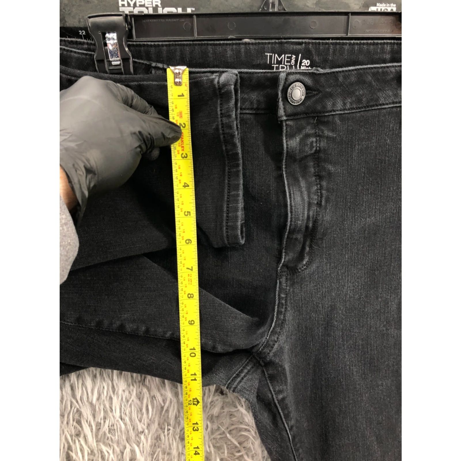 Vintage **Time & TRU High Rise Skinny Plus Size Women's Dark Wash Black Jeans** User: Time & TRU High Rise Skinny Plus Size Women's Dark Wash Black Jeans Size 42" / US 20 - 4 Thumbnail
