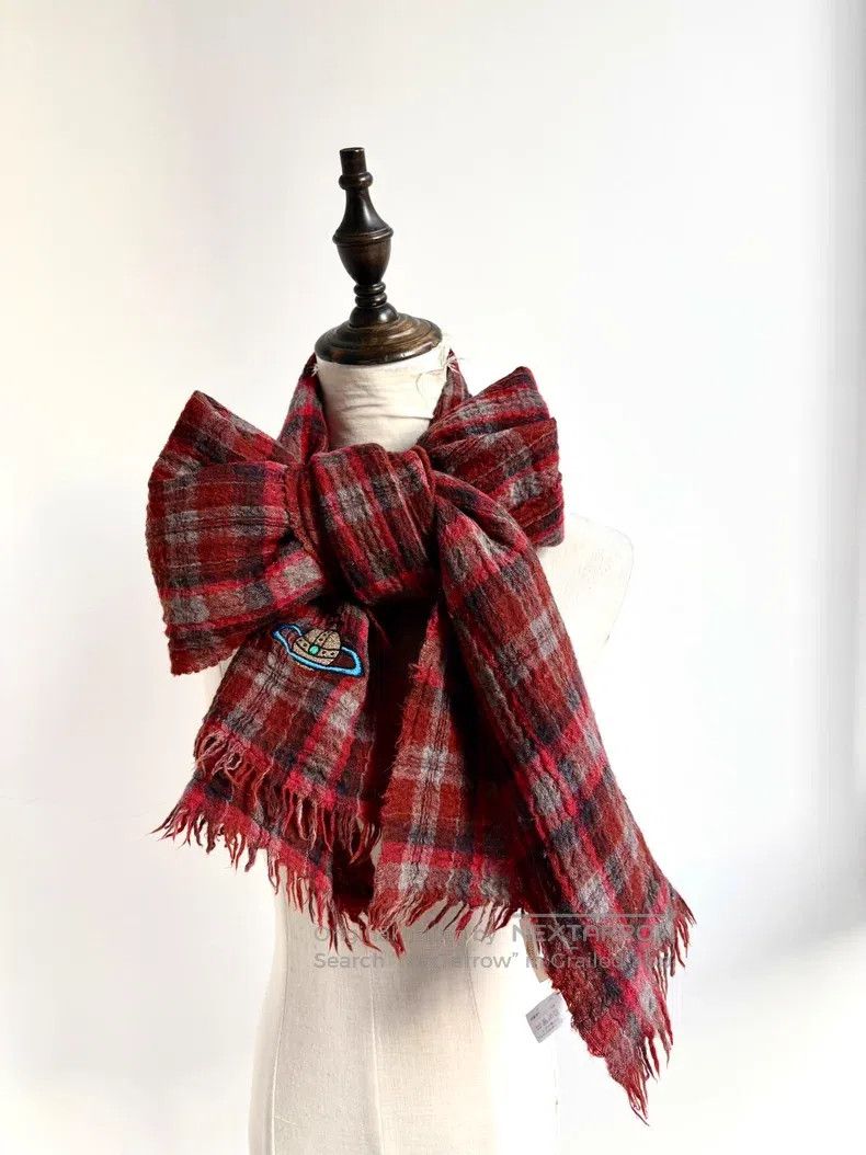 Vivienne Westwood Vivienne Westwood Vintage red plaid patchwork large Saturn Size ONE SIZE - 1 Thumbnail