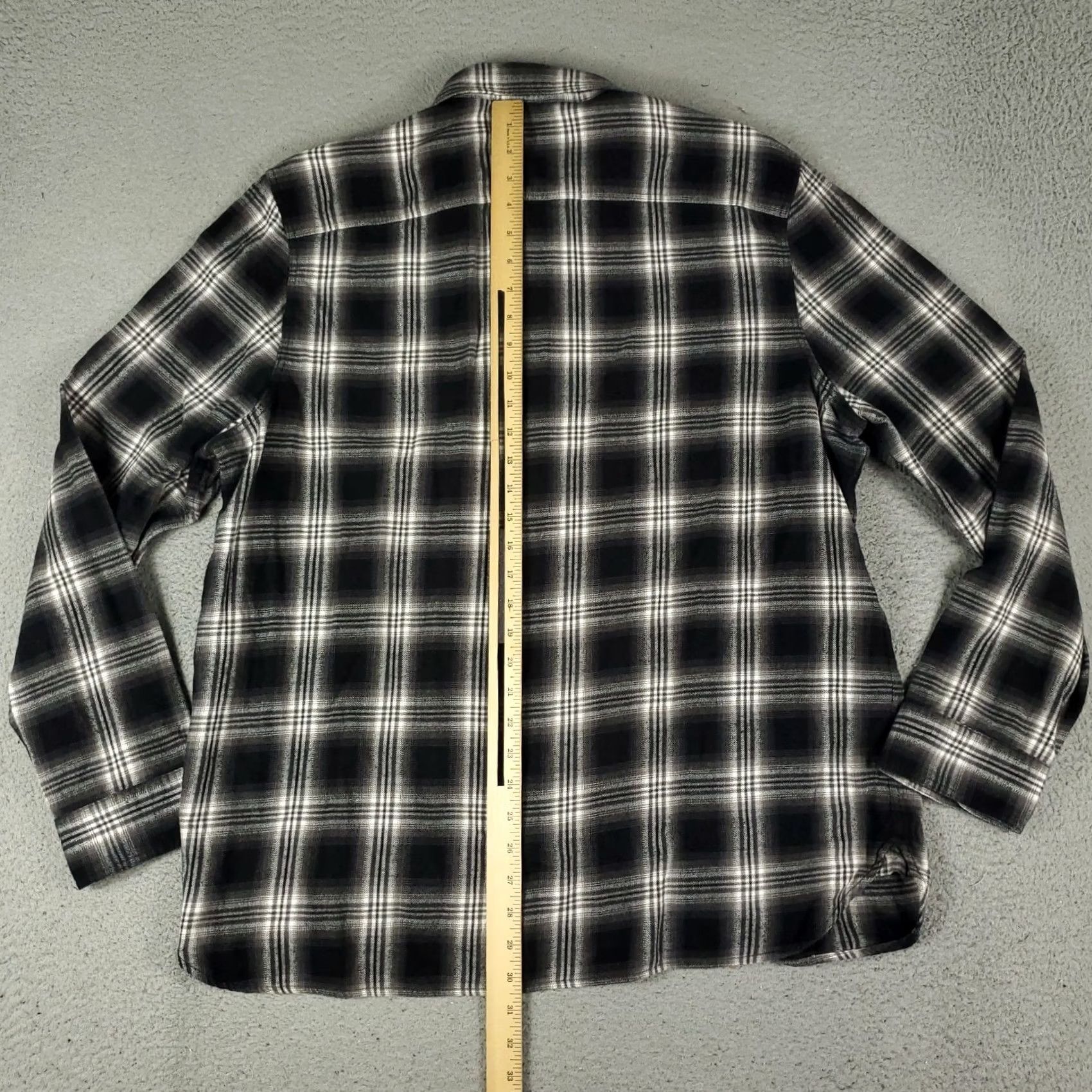 Allsaints Allsaints Shirt Mens 2XL Gray Plaid Flannel Button Up Long Sleeve Casual Dress Shirt Size US XXL / EU 58 / 5 - 3 Thumbnail