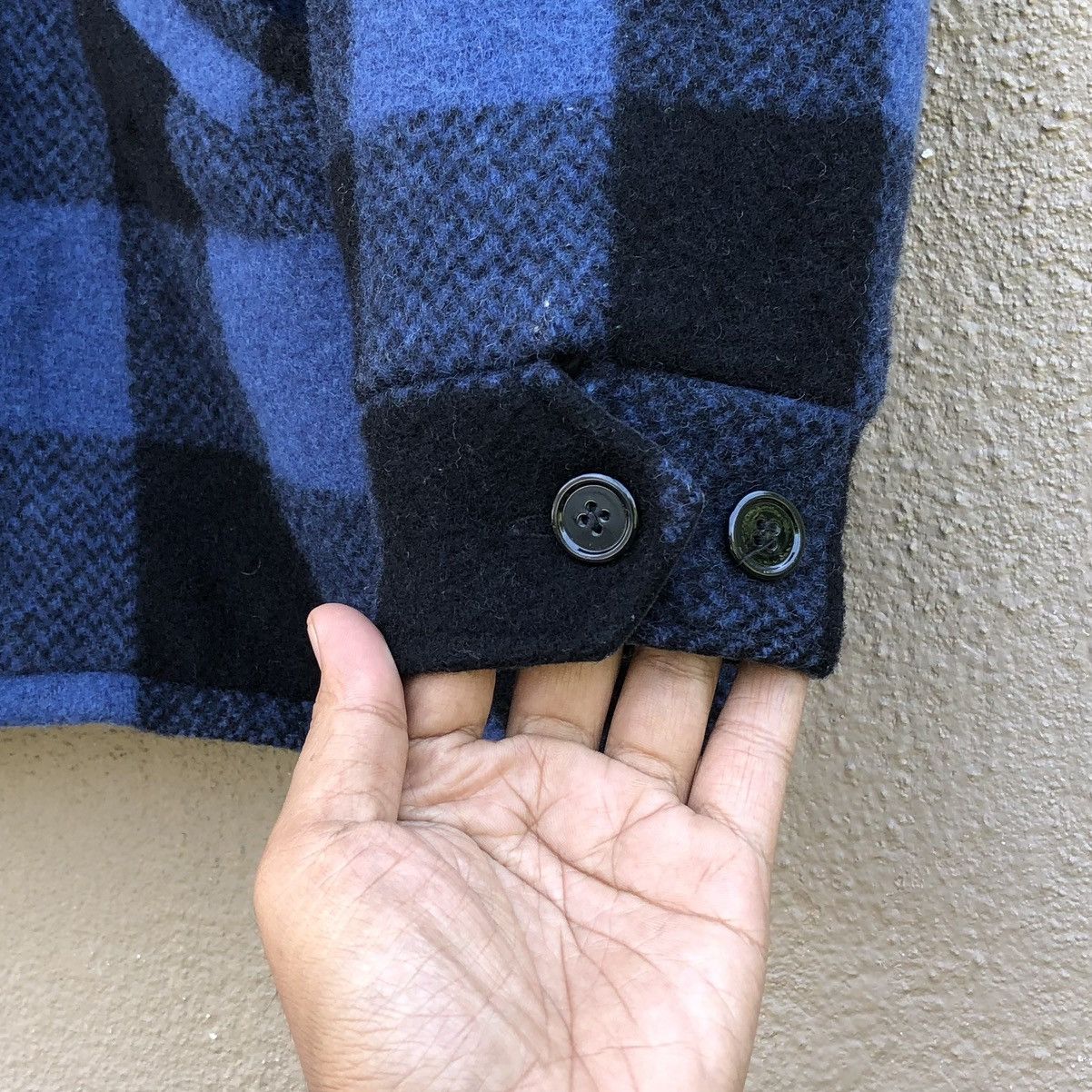 Flannel Vintage Only Wear Famous Brand B.B.H Plain Wool Jacket Size US L / EU 52-54 / 3 - 10 Thumbnail