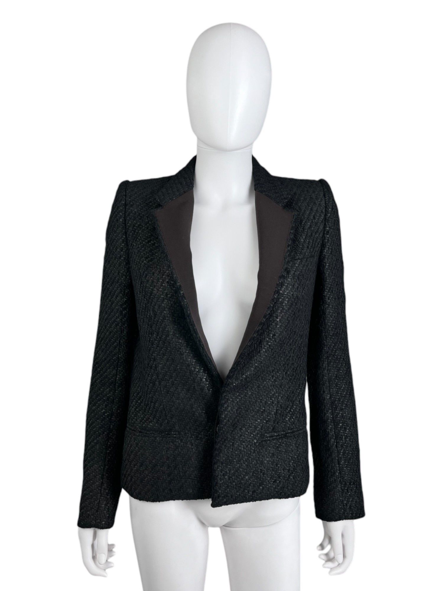 Haider Ackermann 2000's Carbon Tweed Black Jacket Size XS / US 0-2 / IT 36-38 - 1 Thumbnail