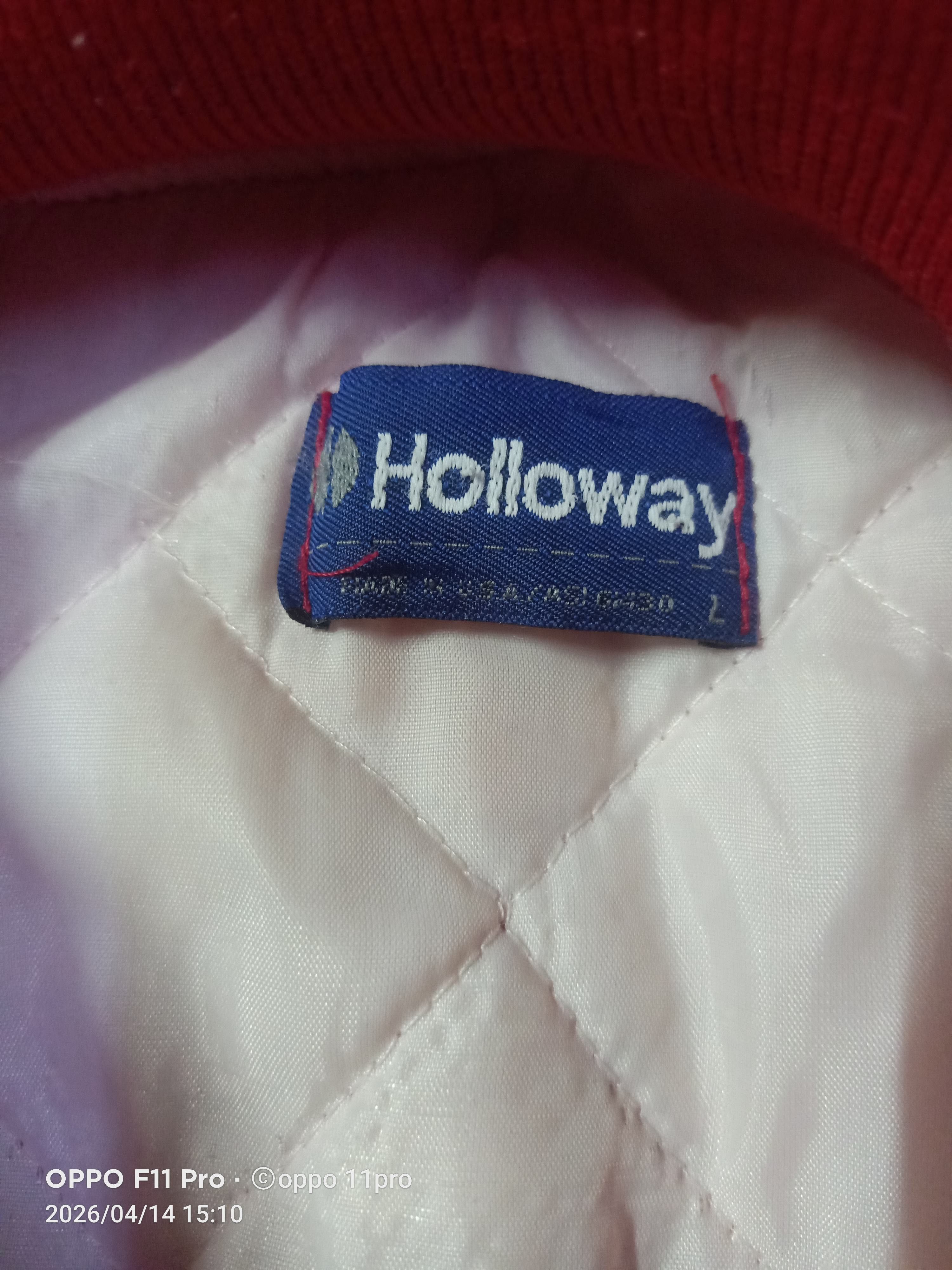 Holloway 💥 Vintage Halloway Bombers Jacket Men 💥 Size US L / EU 52-54 / 3 - 3 Thumbnail