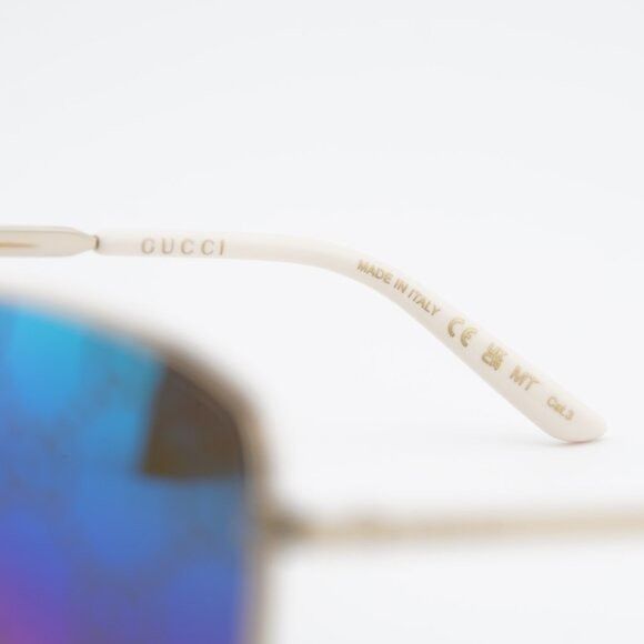 Gucci Gucci GG0802S 004 Sunglasses Gold Square Frame, Multicolor Size ONE SIZE - 7 Thumbnail
