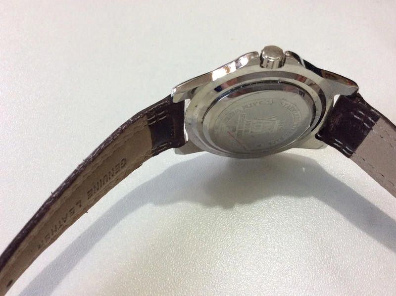 Designer Yess men's black dial brown leather strap watch Size ONE SIZE - 9 Thumbnail