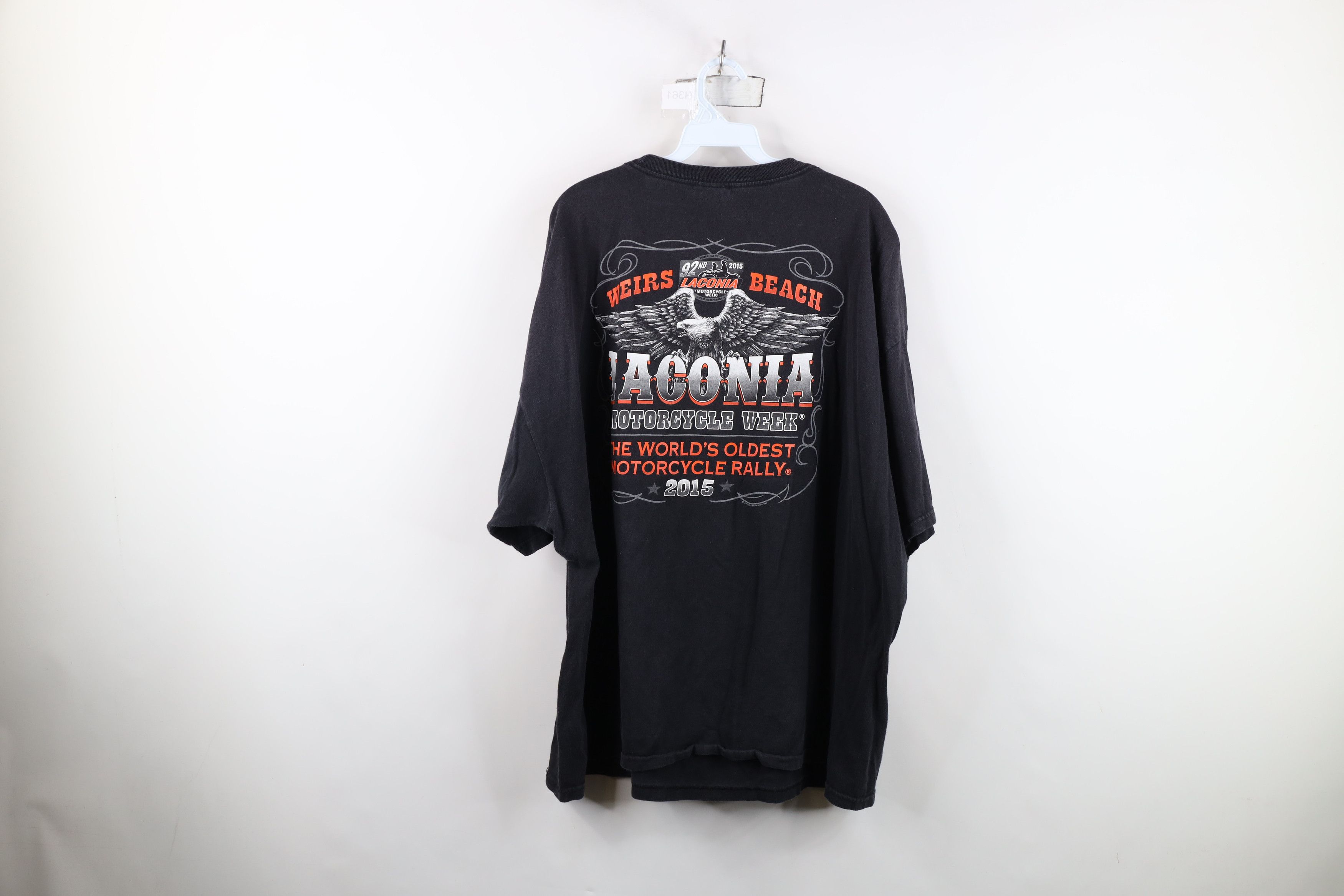 Vintage Vintage Y2K Spell Laconia Bike Week Motorcycle T-Shirt Black Size US XXL / EU 58 / 5 - 13 Thumbnail