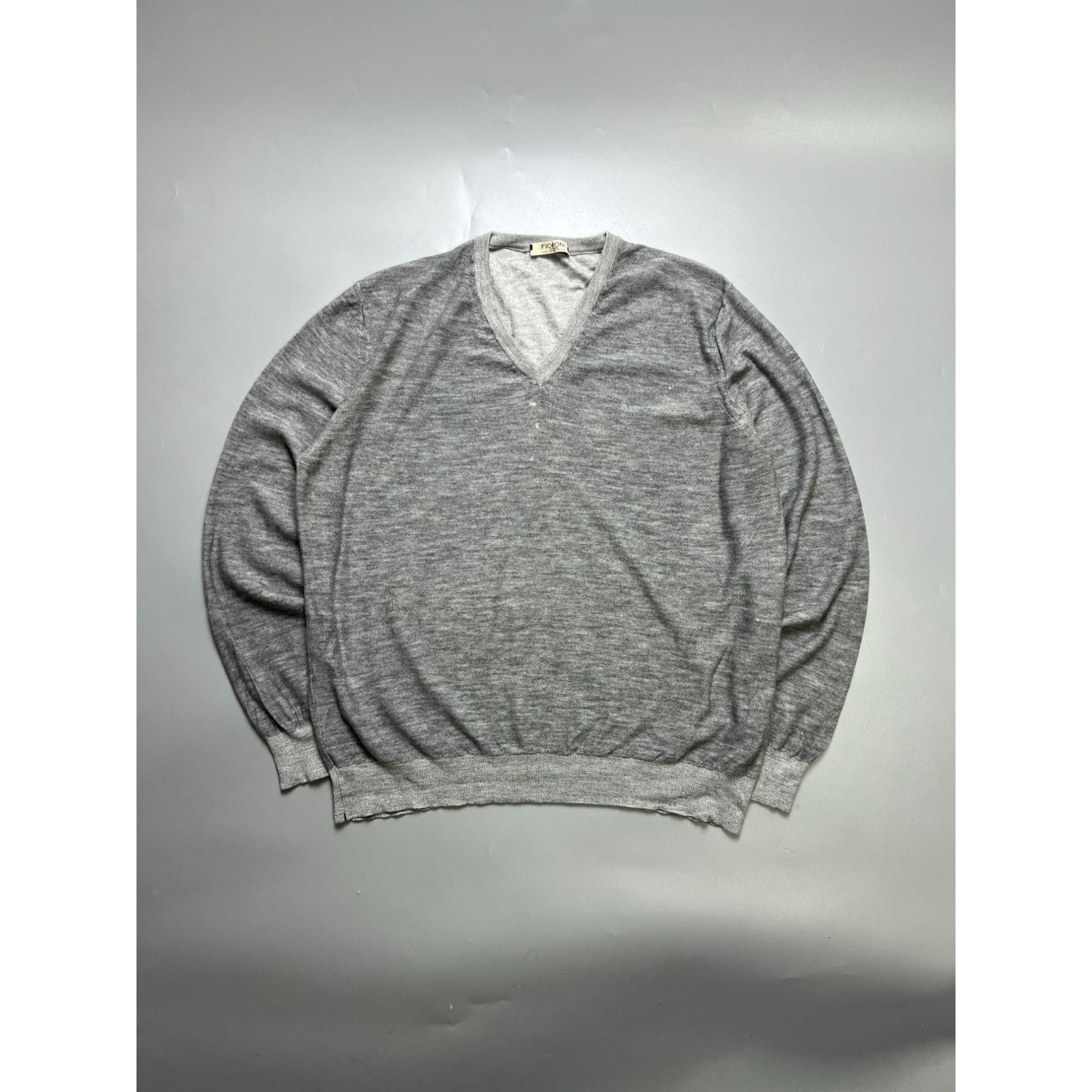 Other Men’s Fioroni V-Neck Cashmere Silk Wool Blend Sweater Size I Size US L / EU 52-54 / 3 - 1 Thumbnail