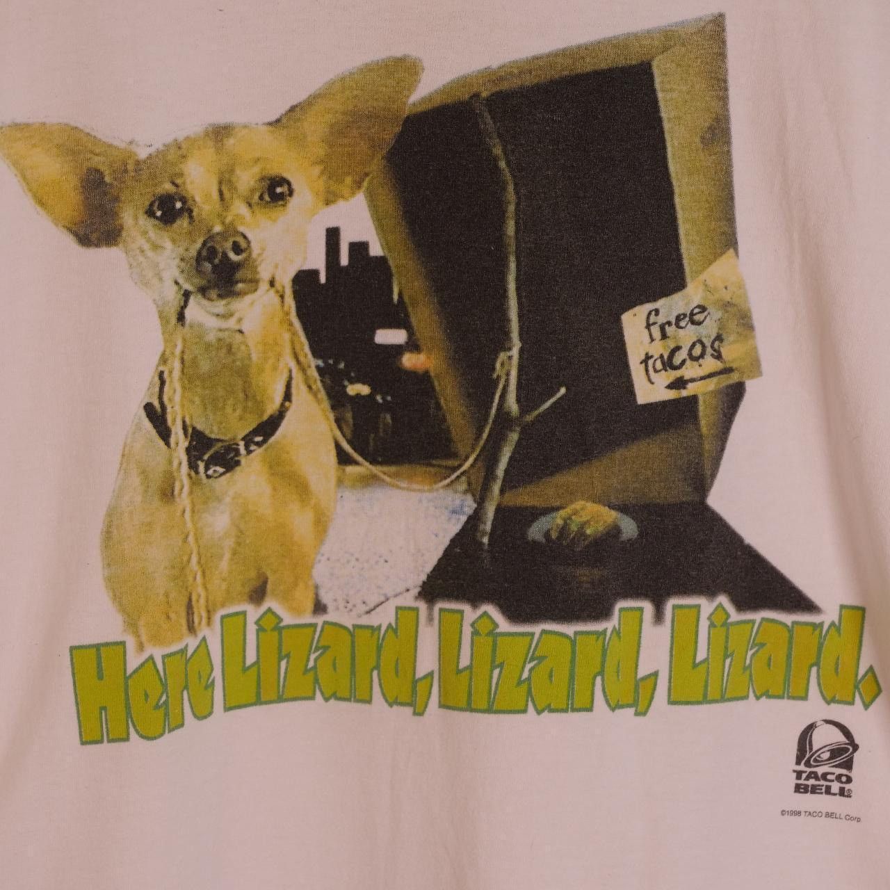 Vintage Vintage 1998 Here Lizard Lizard Taco Bell Tee Size US XL / EU 56 / 4 - 2 Thumbnail