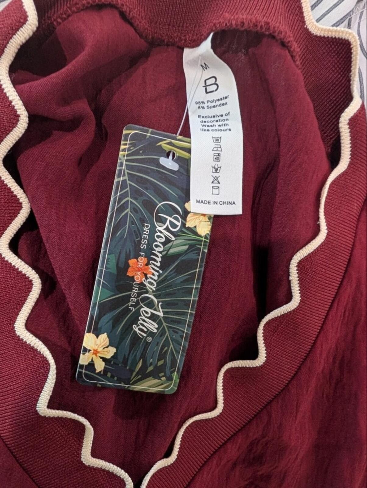 Other Women’s Burgundy V-Neck Long-Sleeve Tunic Size M / US 6-8 / IT 42-44 - 5 Thumbnail