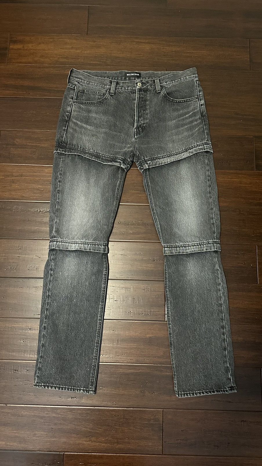 image of Balenciaga Convertible Denim in Black, Men's (Size 34)