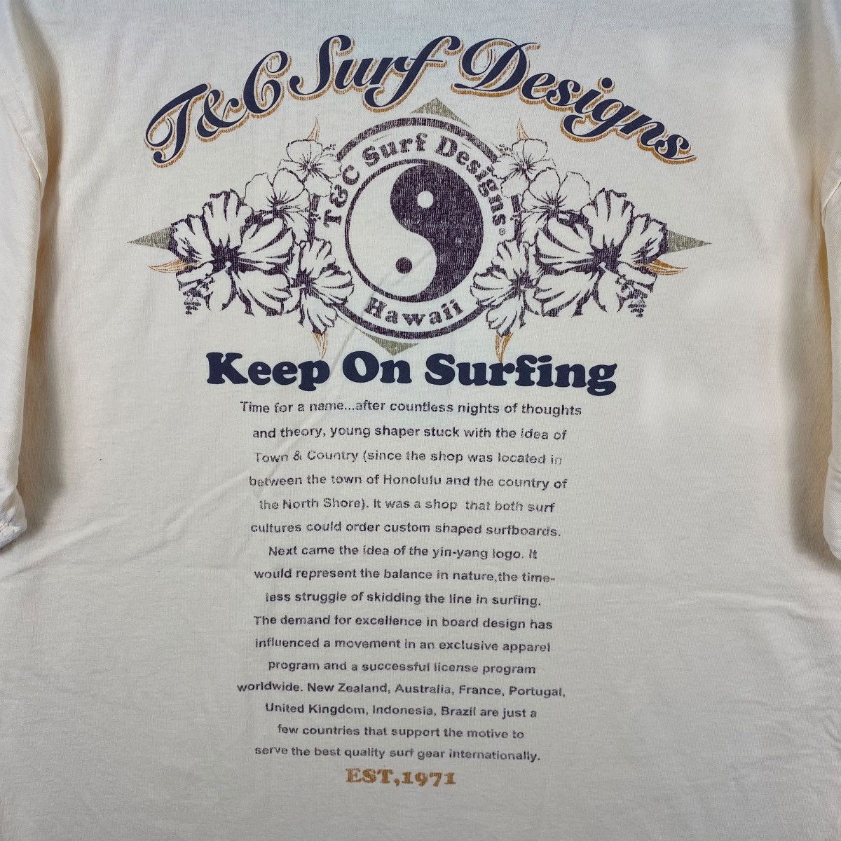 Vintage Vintage T&C Surf Designs Keep On Surfing Double Layered Surf Size US XL / EU 56 / 4 - 2 Thumbnail