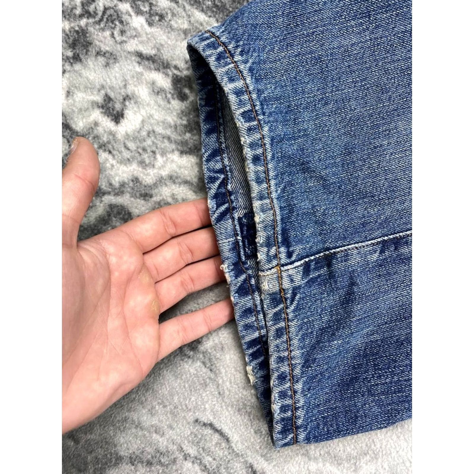 Levi's VINTAGE Levi’s Engineered Twisted Seams Cinch Denim Jeans Men Size 34х34 Blue Size US 34 / EU 50 - 6 Thumbnail