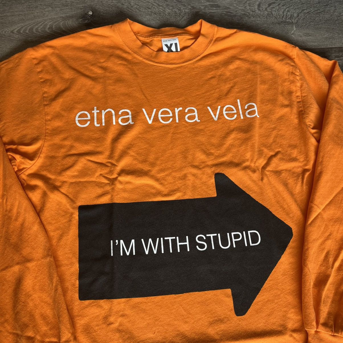Drain Gang × Sad Boys Fakemink Etna Vera Vela I’m With Stupid Longsleeve Tee Shirt Size US XL / EU 56 / 4 - 3 Thumbnail