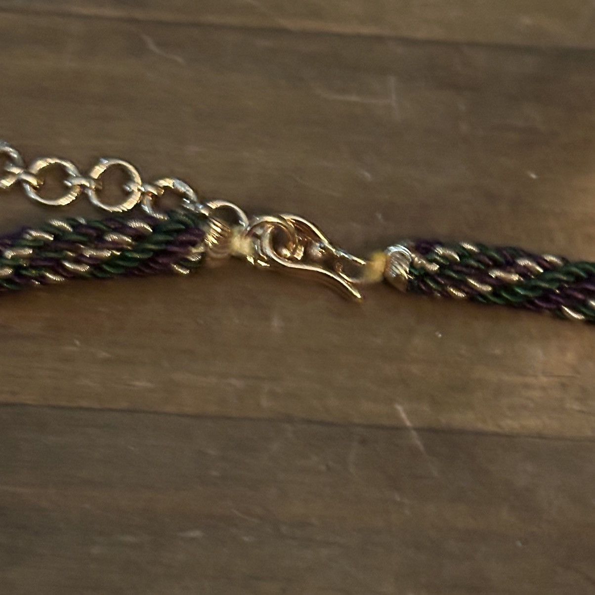Vintage Vintage purple, green and gold rope chain necklace Size ONE SIZE - 3 Thumbnail