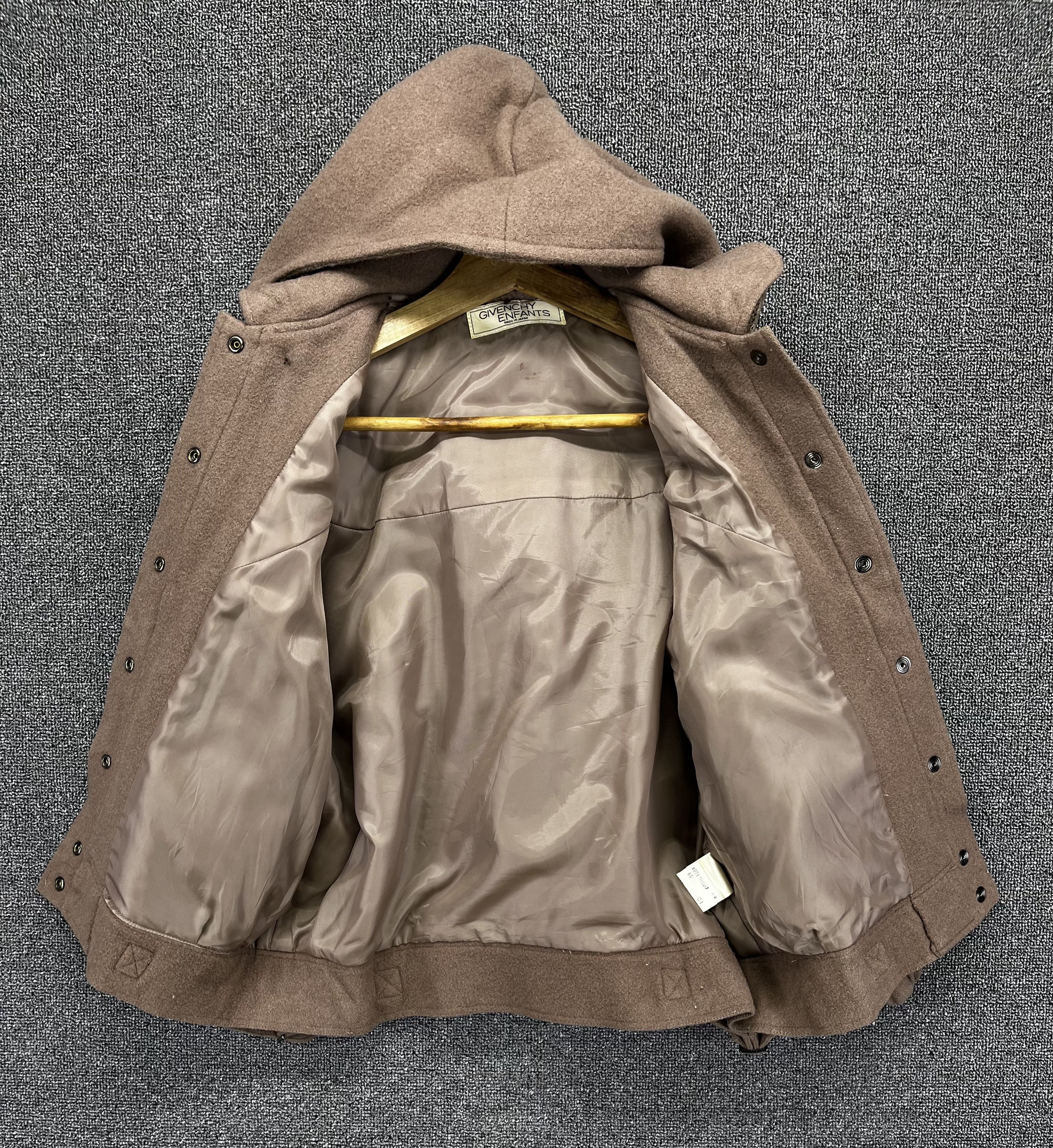 Vintage Givenchy Enfants Hooded Wool Jacket