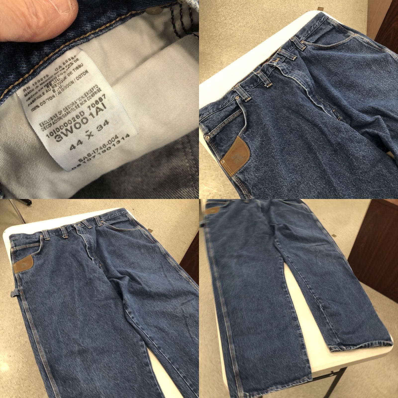 Wrangler Wrangler RIGGS Workwear Jeans Denim Carpenter 44x31.5 Blue 5-Pocket Regular Straight High Rise Mens Jeans Size US 44 / EU 60 - 8 Thumbnail