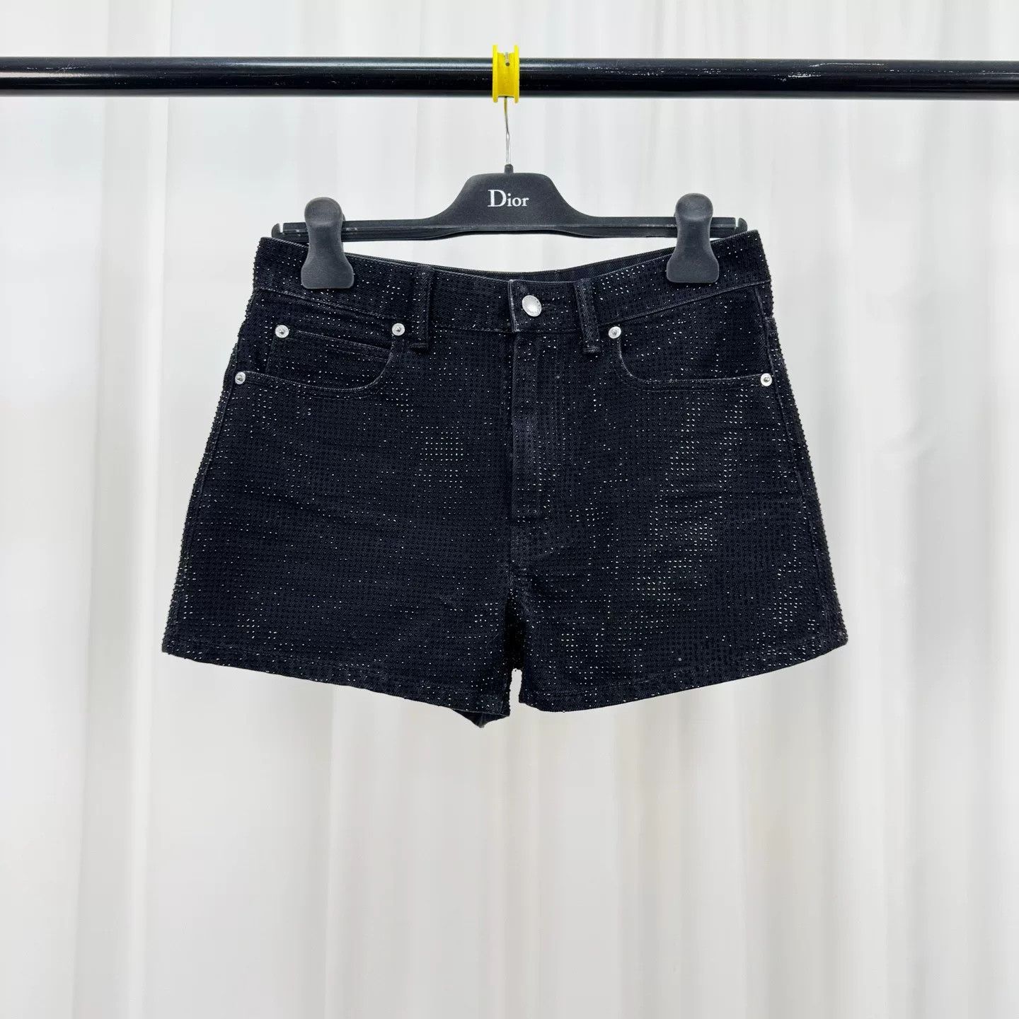 Alexander Wang Alexander Wang Diamond Leather Patch Denim Shorts Size 27" / US 4 / IT 40 - 1 Thumbnail