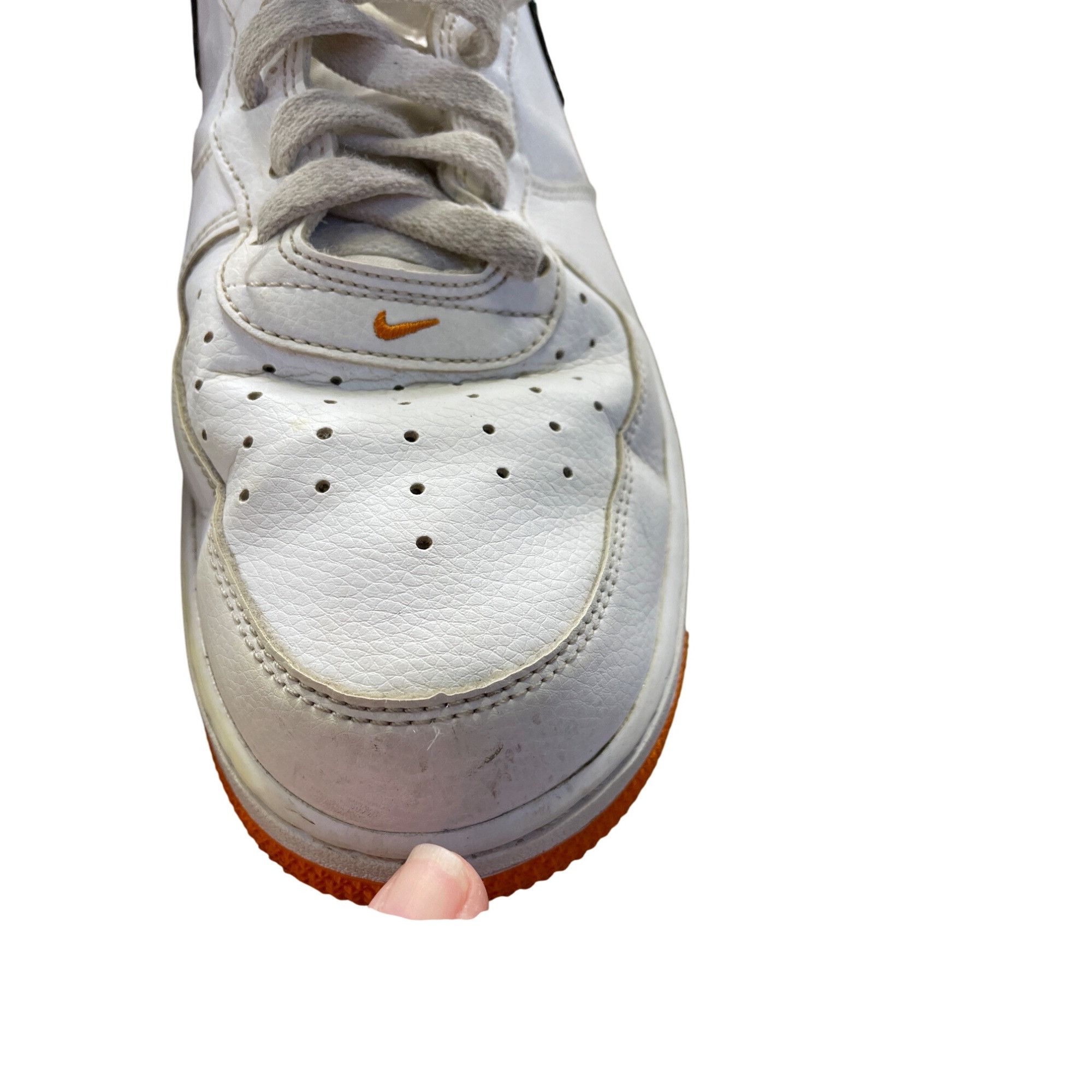 Nike Nike Air Force 1 Mid "I Got Next" Mens white orange Sneakers Size US 12 / EU 45 - 6 Thumbnail