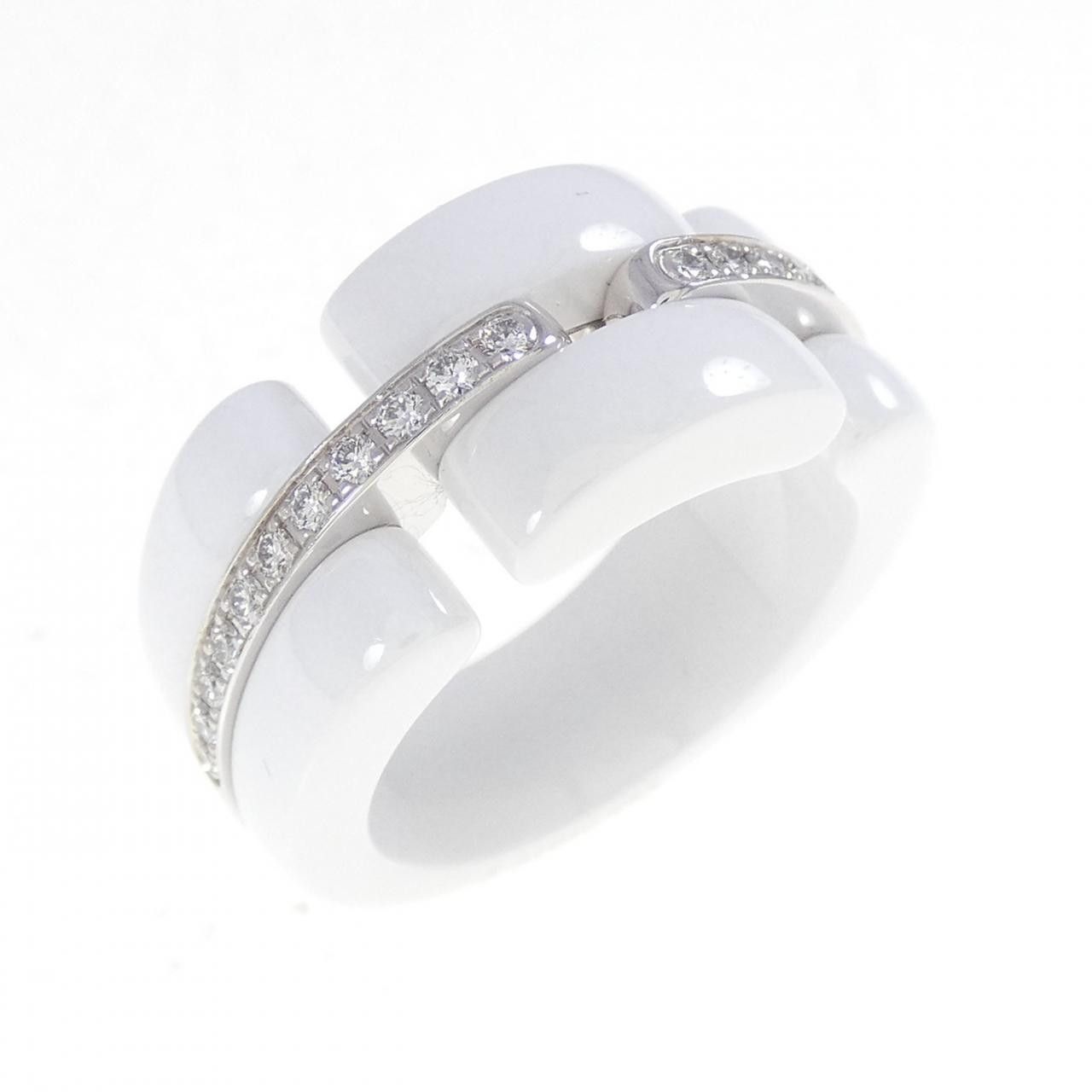 Chanel Chanel Ultra Collection 750 White Gold Ceramic Diamond Ring Precious Metal Ring J3880 DUTY FREE for USA