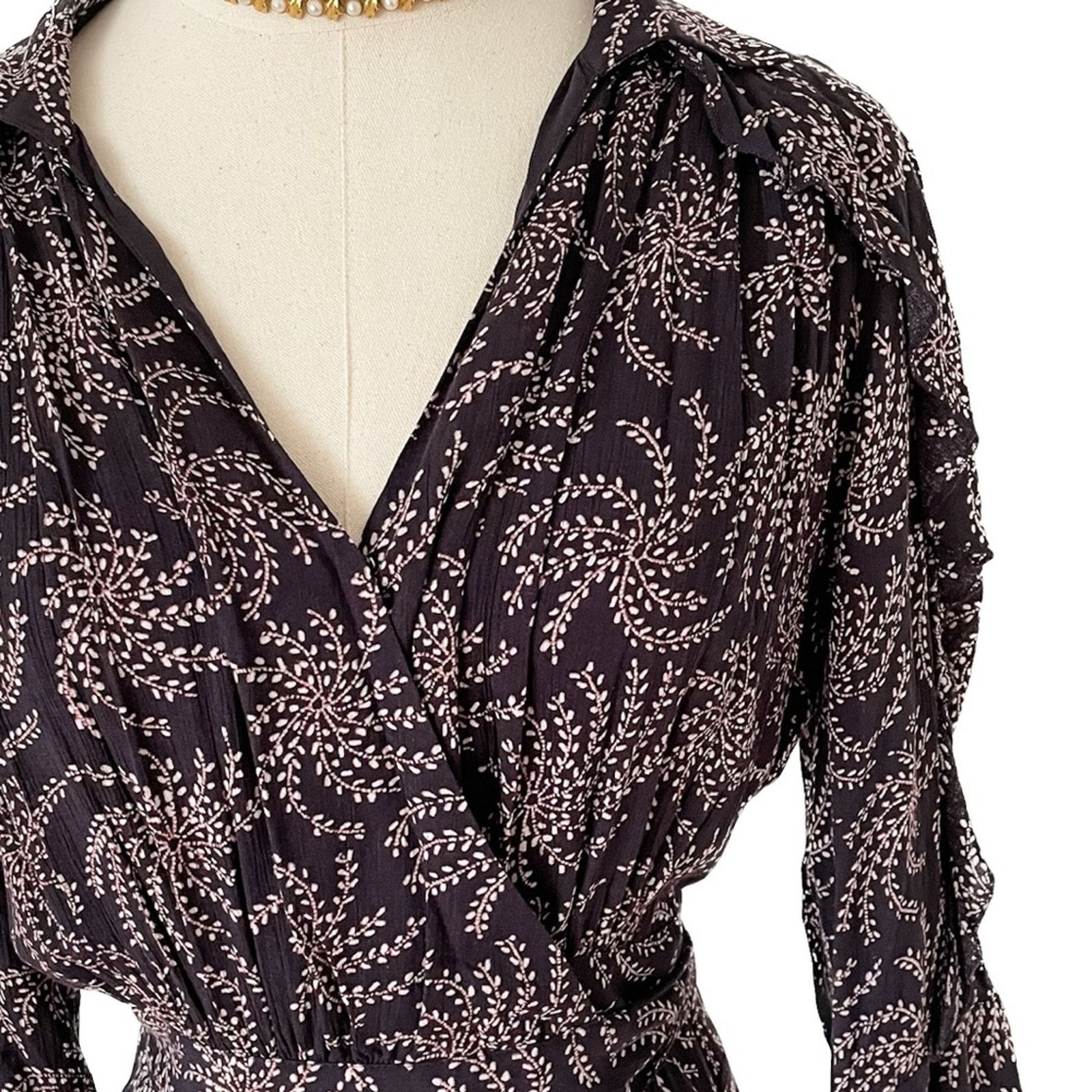 ba&sh Ba&sh Corazon Ruffle Wrap Mini Dress Floral Size XS Size XS / US 0-2 / IT 36-38 - 11 Thumbnail