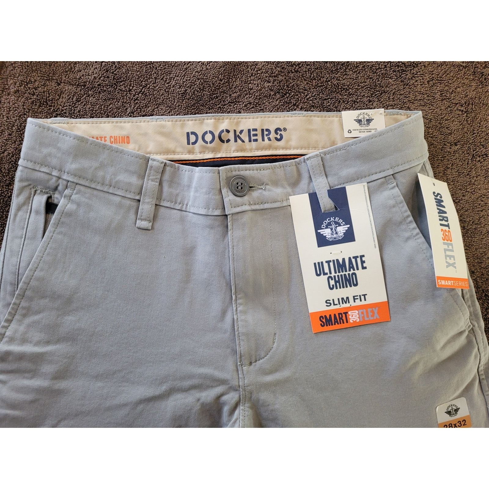 Dockers Men's Dockers Lt. Grey Ultimate Chino pants Slim 28x32 Size US 28 / EU 44 - 8 Thumbnail