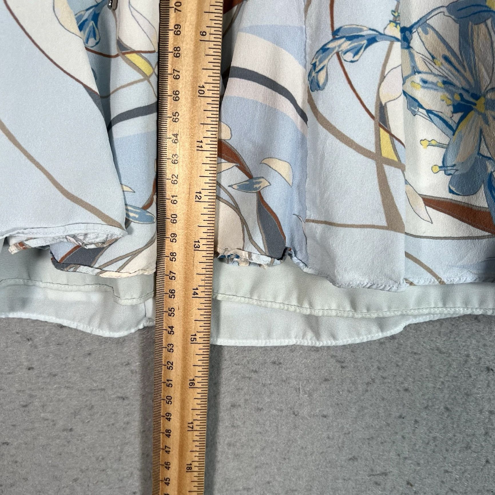 Reiss Reiss Womens Skirt Yasmine Swirl Print Flip Blue/Gray Fully Lined Size 0 Size 25" / US 0 / IT 36 - 3 Thumbnail