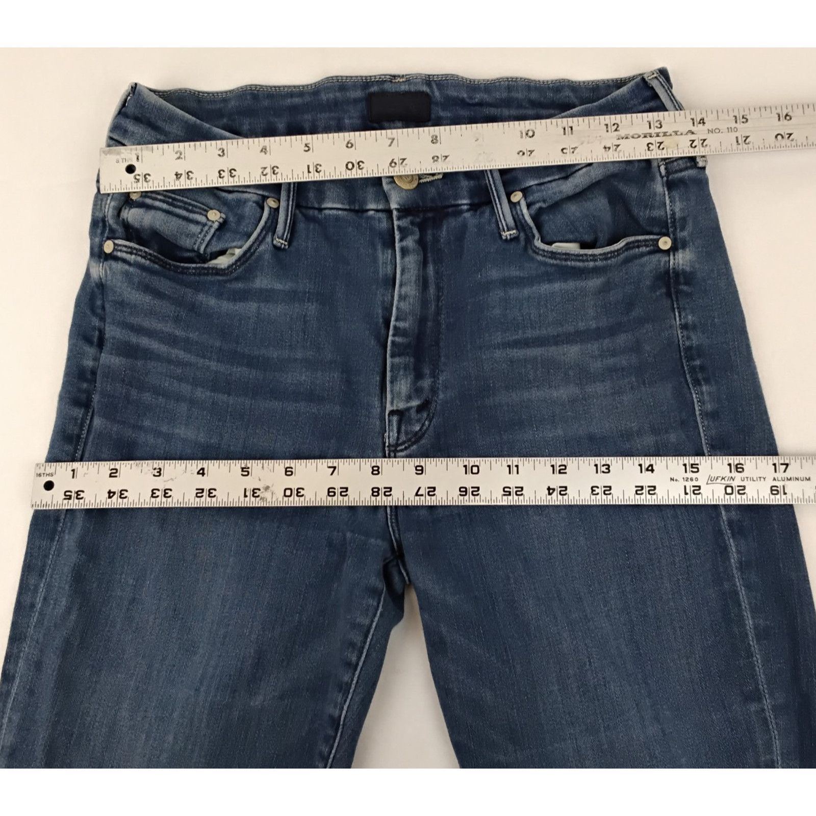 MOTHER Mother The Looker Ankle Fray Jeans Women's 28x26 Medium Wash Size 28" / US 6 / IT 42 - 11 Thumbnail