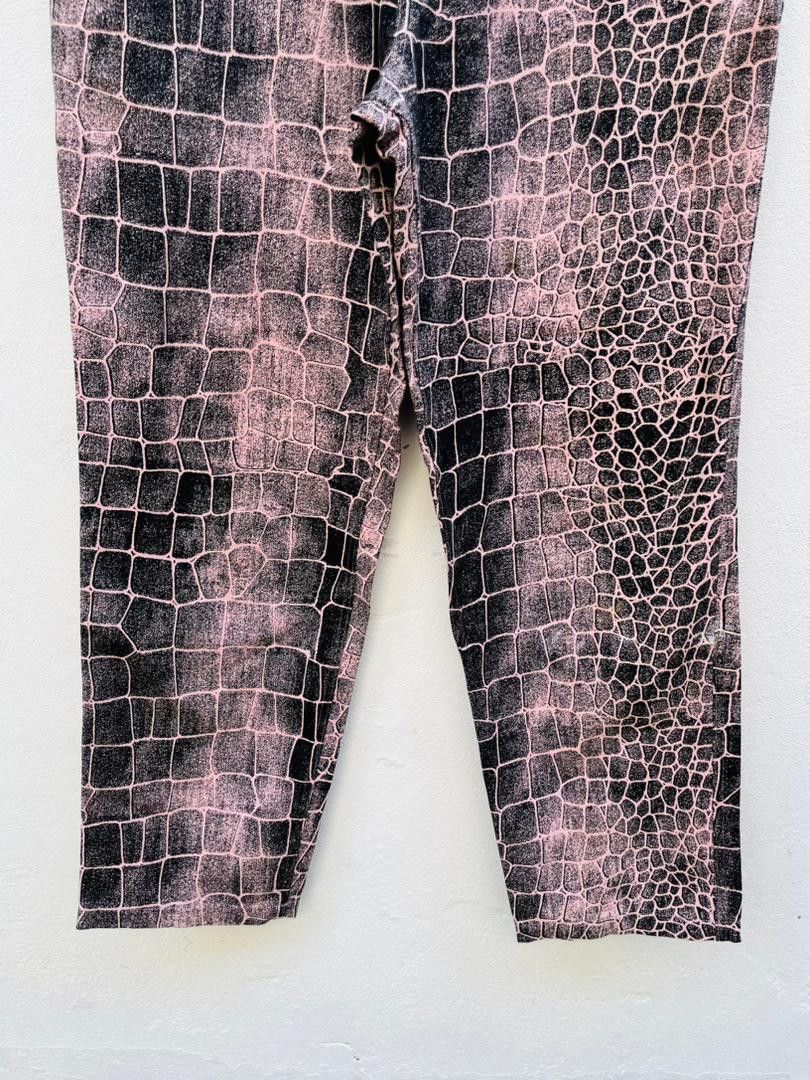 Japanese Brand Vintage SNS Snake Skin Design Hip Hop Fashion Style Size US 38 / EU 54 - 4 Thumbnail