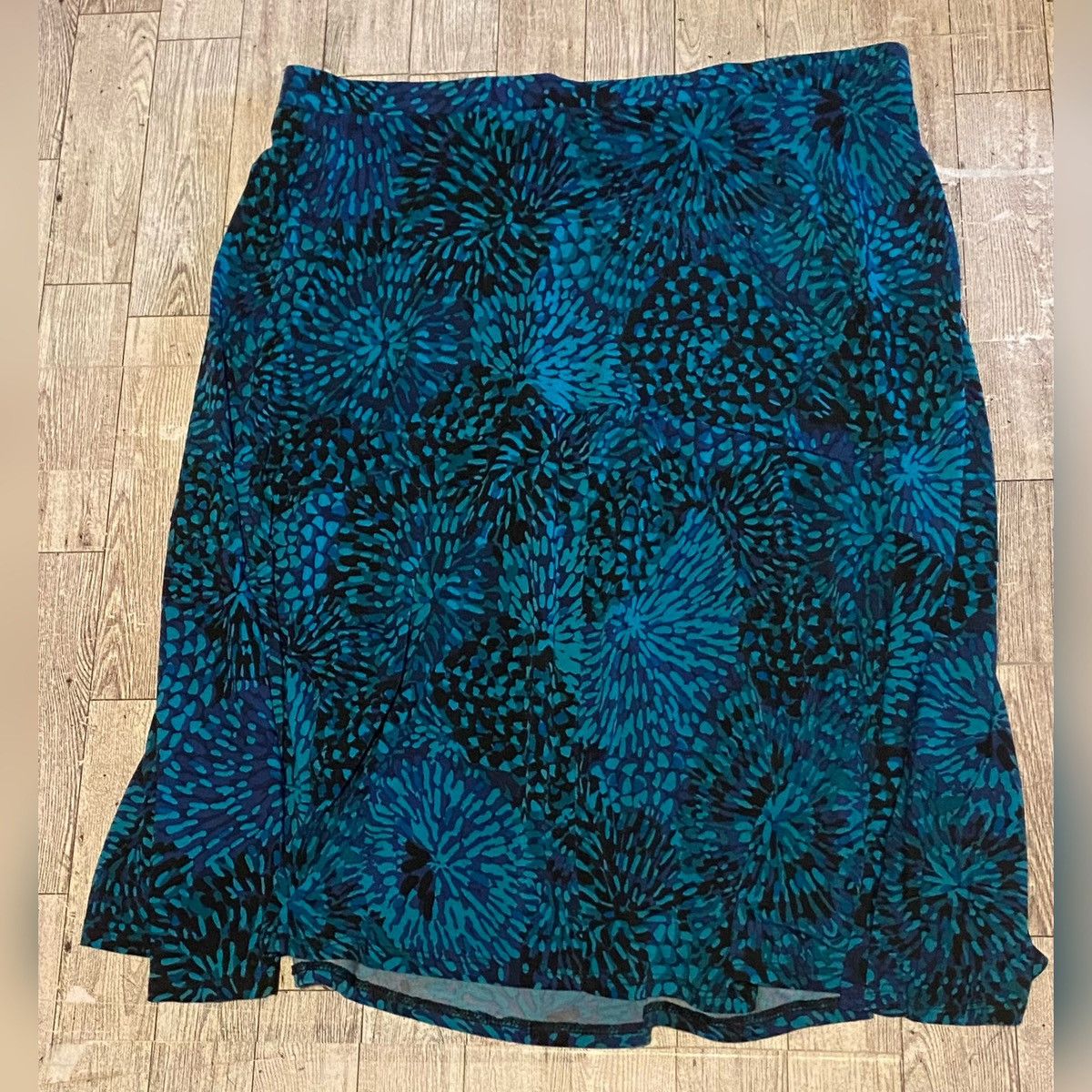 George George, Retro, Teal & Turquoise Starburst Flare Skirt Size 30" / US 8 / IT 44 - 5 Thumbnail