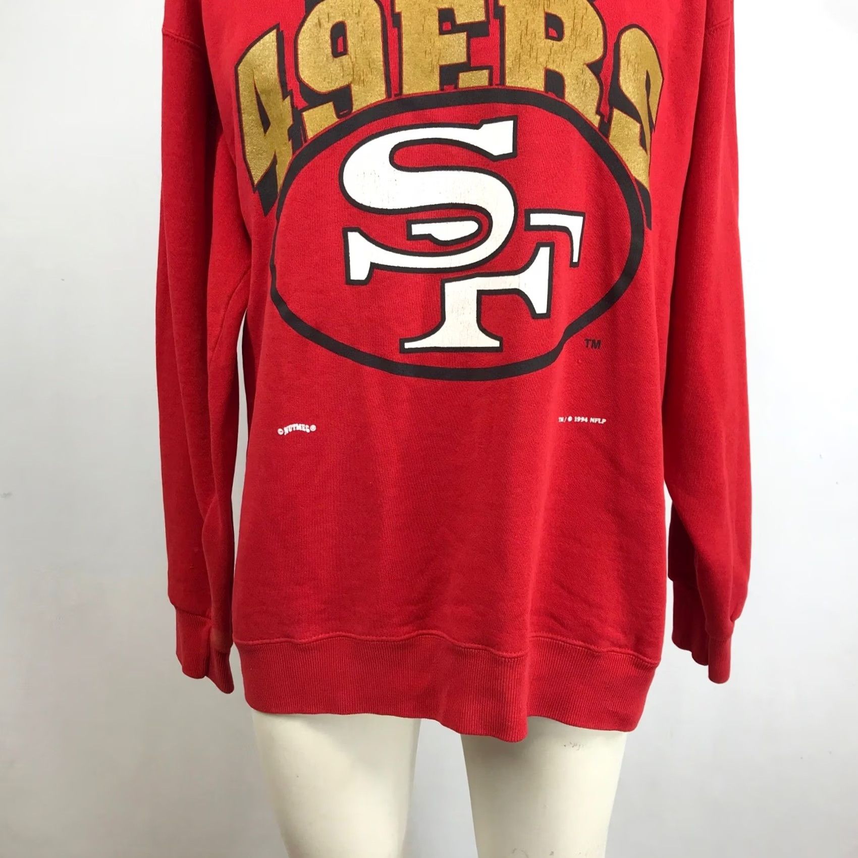Nutmeg VINTAGE San Francisco 49ers Nutmeg Mills Red Sweatshirt XL Crew Neck Oversized Graphic Print Made in USA NFL Size US XL / EU 56 / 4 - 3 Thumbnail