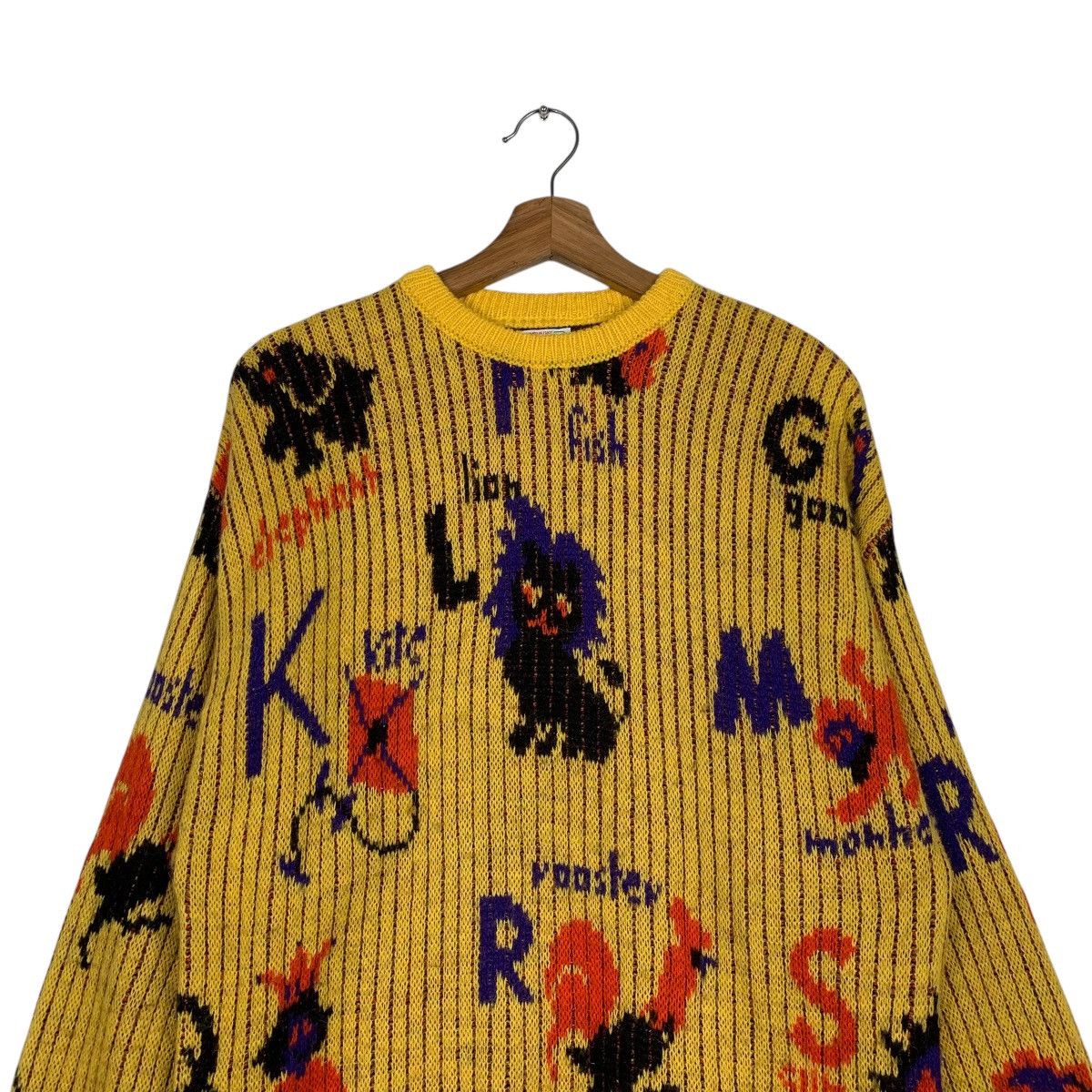 Benetton Vintage 80s Benetton Full Print Knitwear Sweater Size US M / EU 48-50 / 2 - 2 Thumbnail