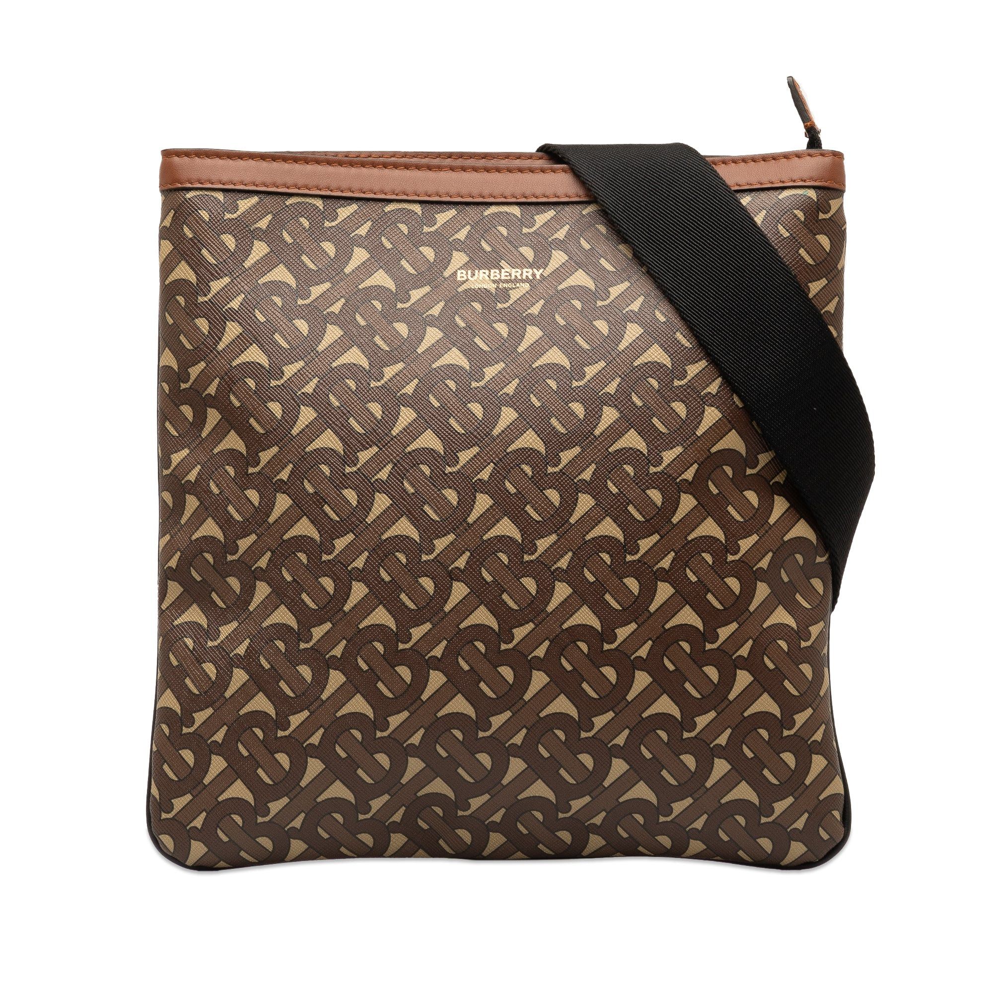 image of Burberry Tb Monogram Crossbody Crossbody Bag in Brown, Women's