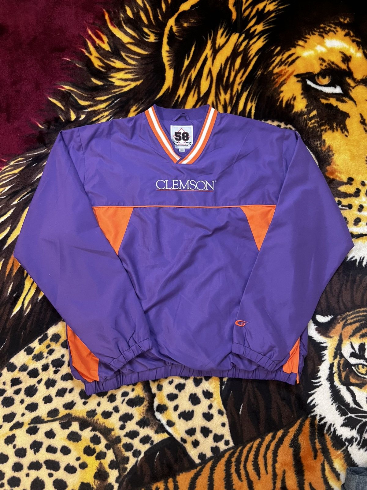 Vintage Y2K CLEMSON Tigers Windbreaker Long-Sleeve Size US XL / EU 56 / 4 - 1 Thumbnail